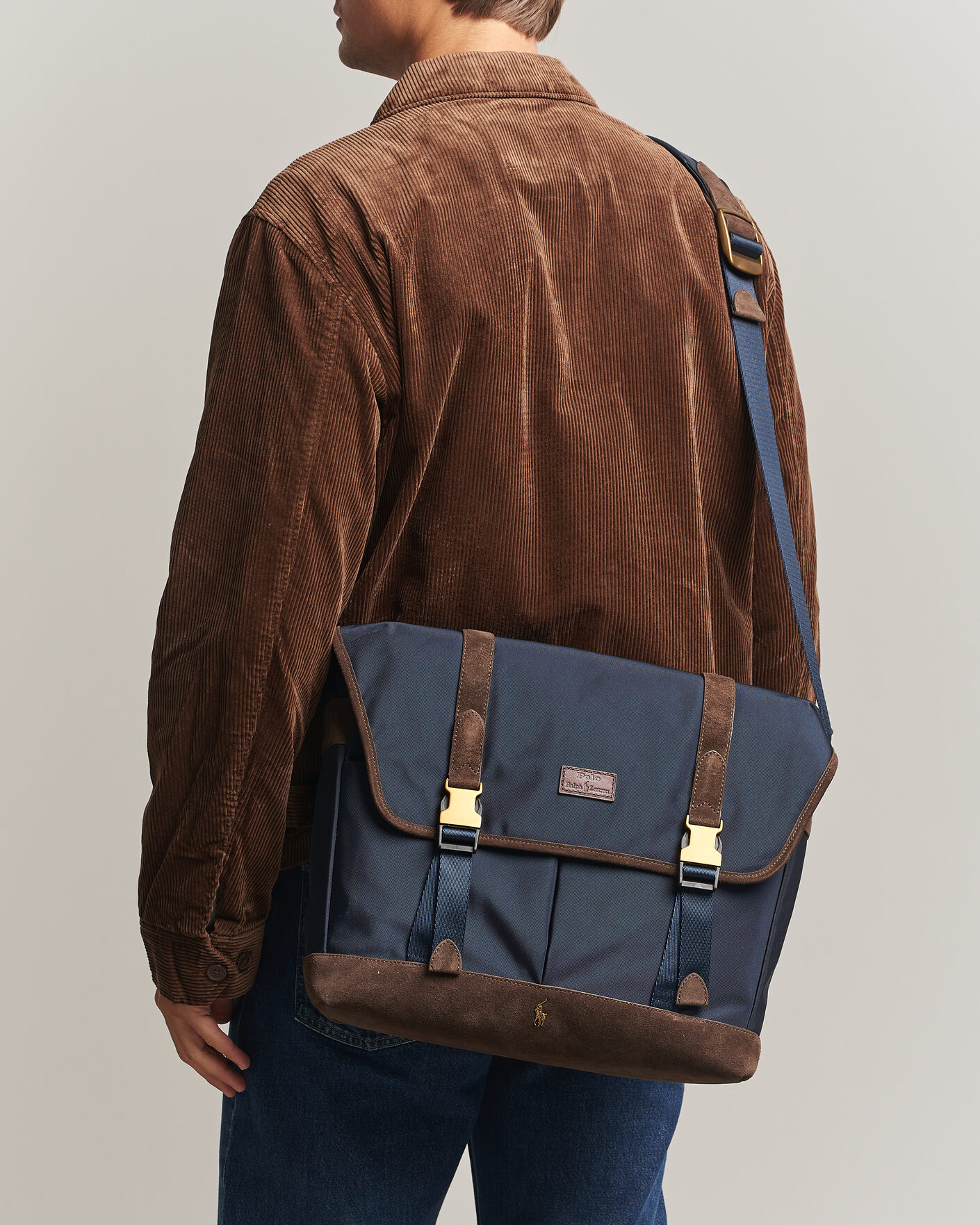 Herre | Vesker | Polo Ralph Lauren | Messenger Duffle Bag Newport Navy/Brown