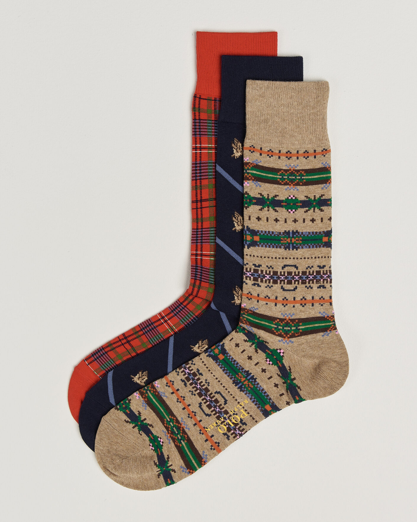 Herre | Undertøy | Polo Ralph Lauren | 3-Pack Cotton Crew Socks Multi