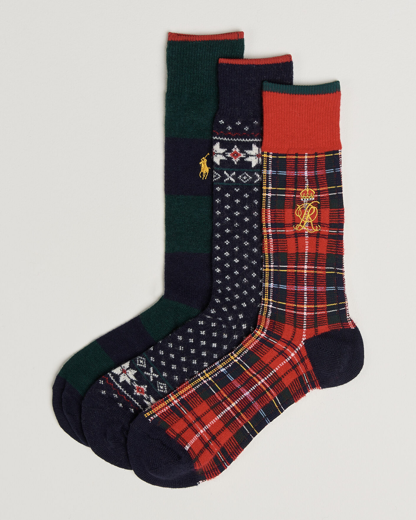 Herre | Undertøy | Polo Ralph Lauren | 3-Pack Lambswool Sock Hunter Multi