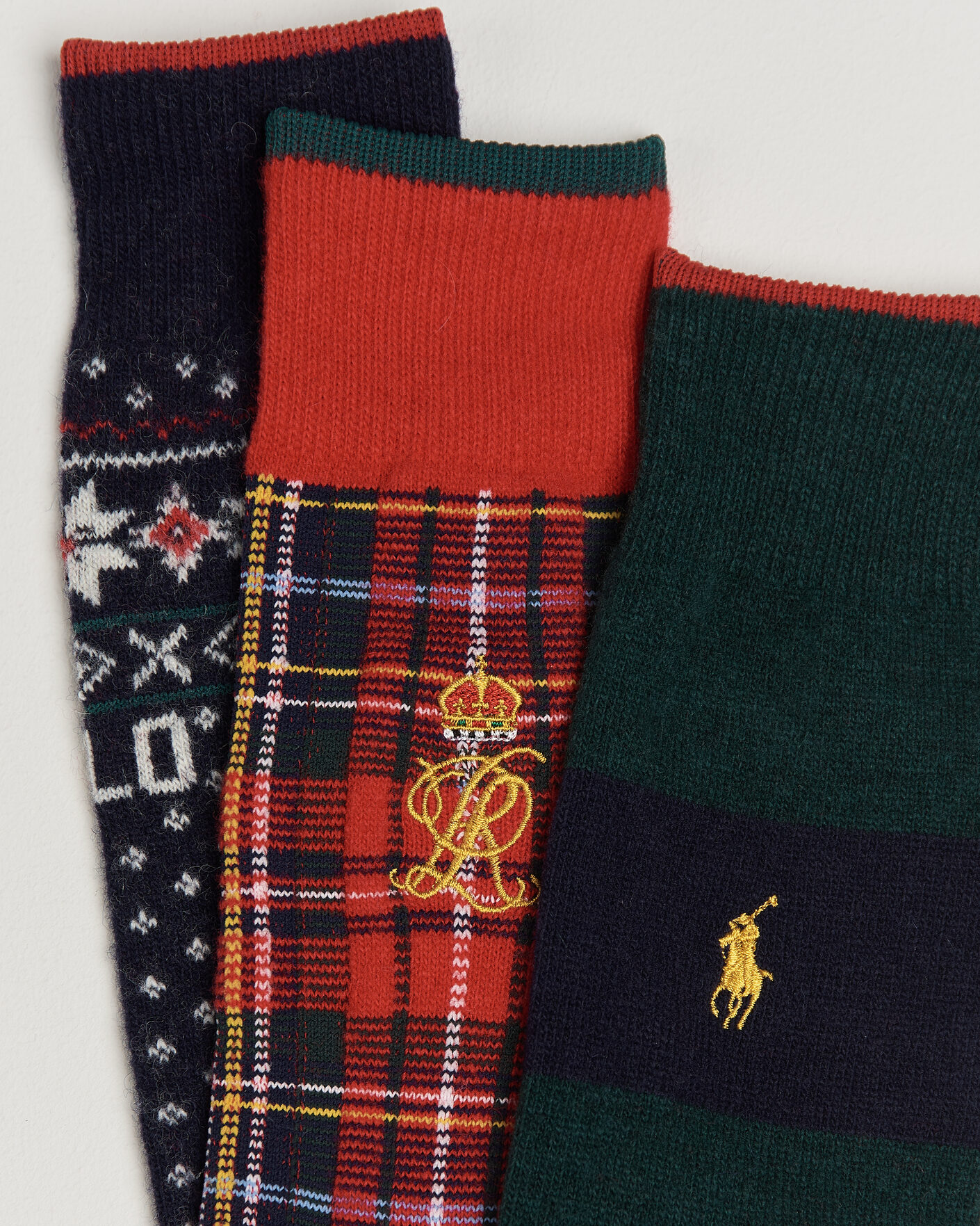 Herre | Undertøy | Polo Ralph Lauren | 3-Pack Lambswool Sock Hunter Multi