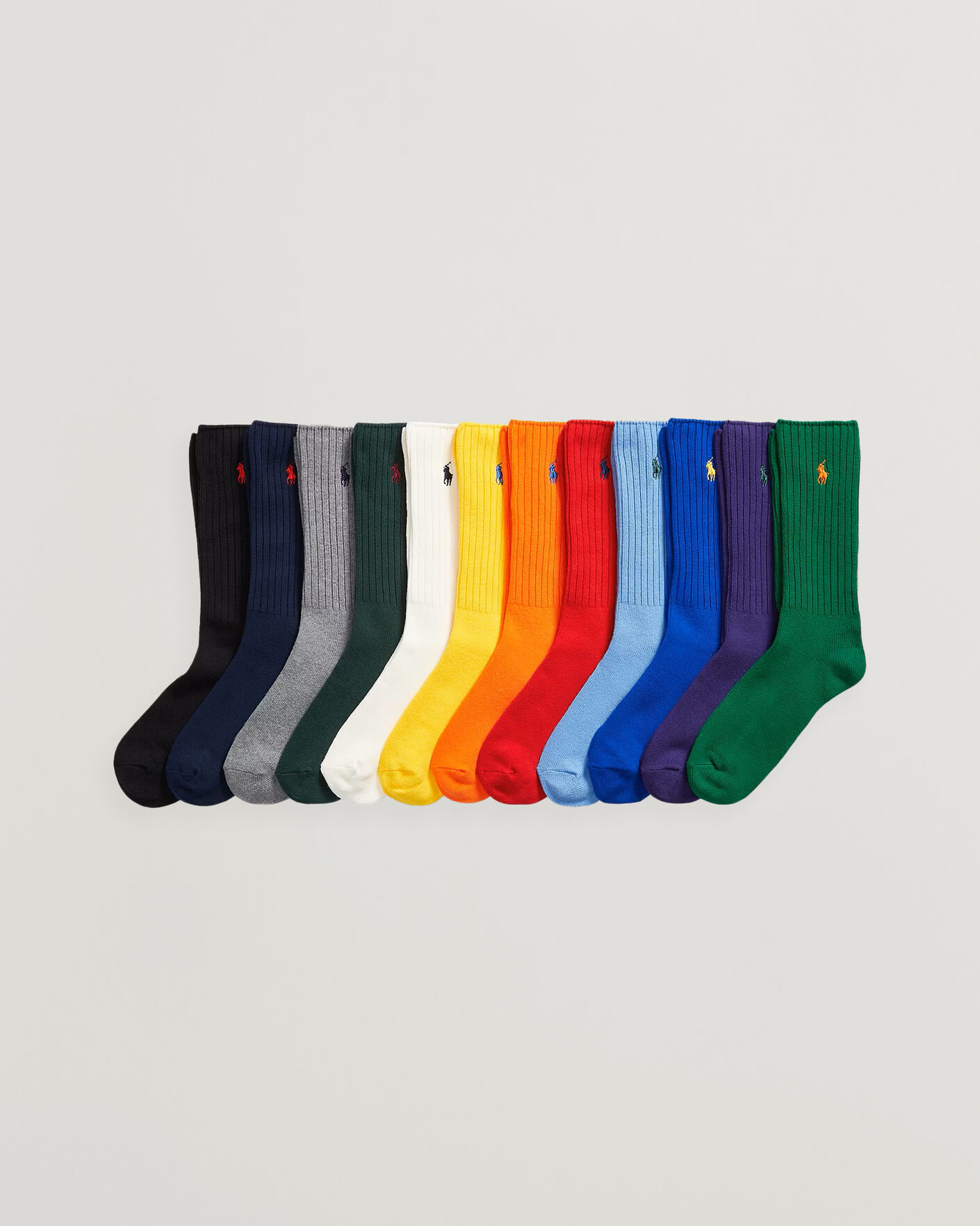 Herre | Undertøy | Polo Ralph Lauren | Polo Ralph Lauren12-Pack Ribbed Cotton Sock Gift BoxMulti