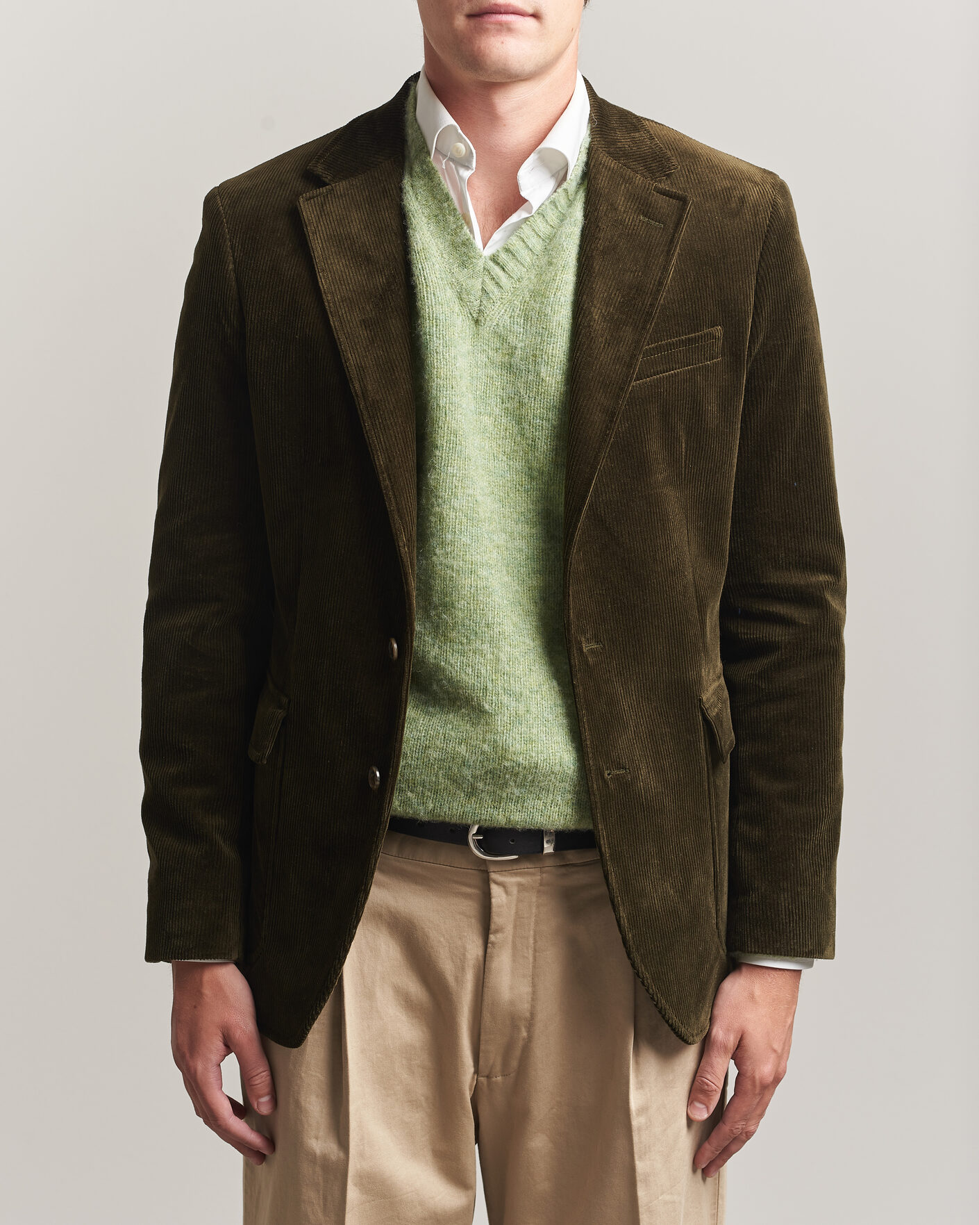 Herre | Dressjakker | Polo Ralph Lauren | Single Breasted Corduroy Sportcoat Fall Olive