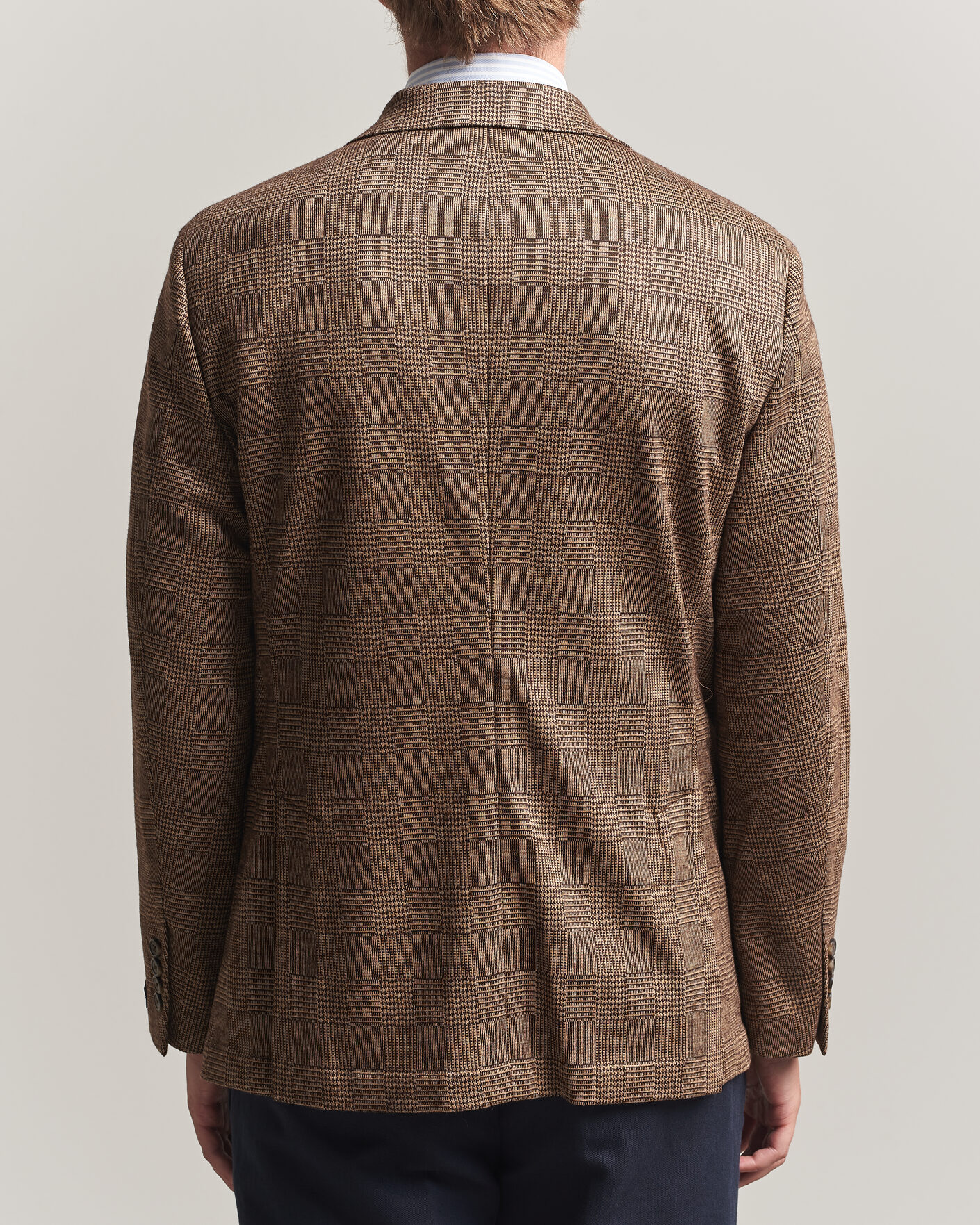 Herre | Dressjakker | Polo Ralph Lauren | Double Breasted Glenplaid Knit Sportcoat Tan/Brown