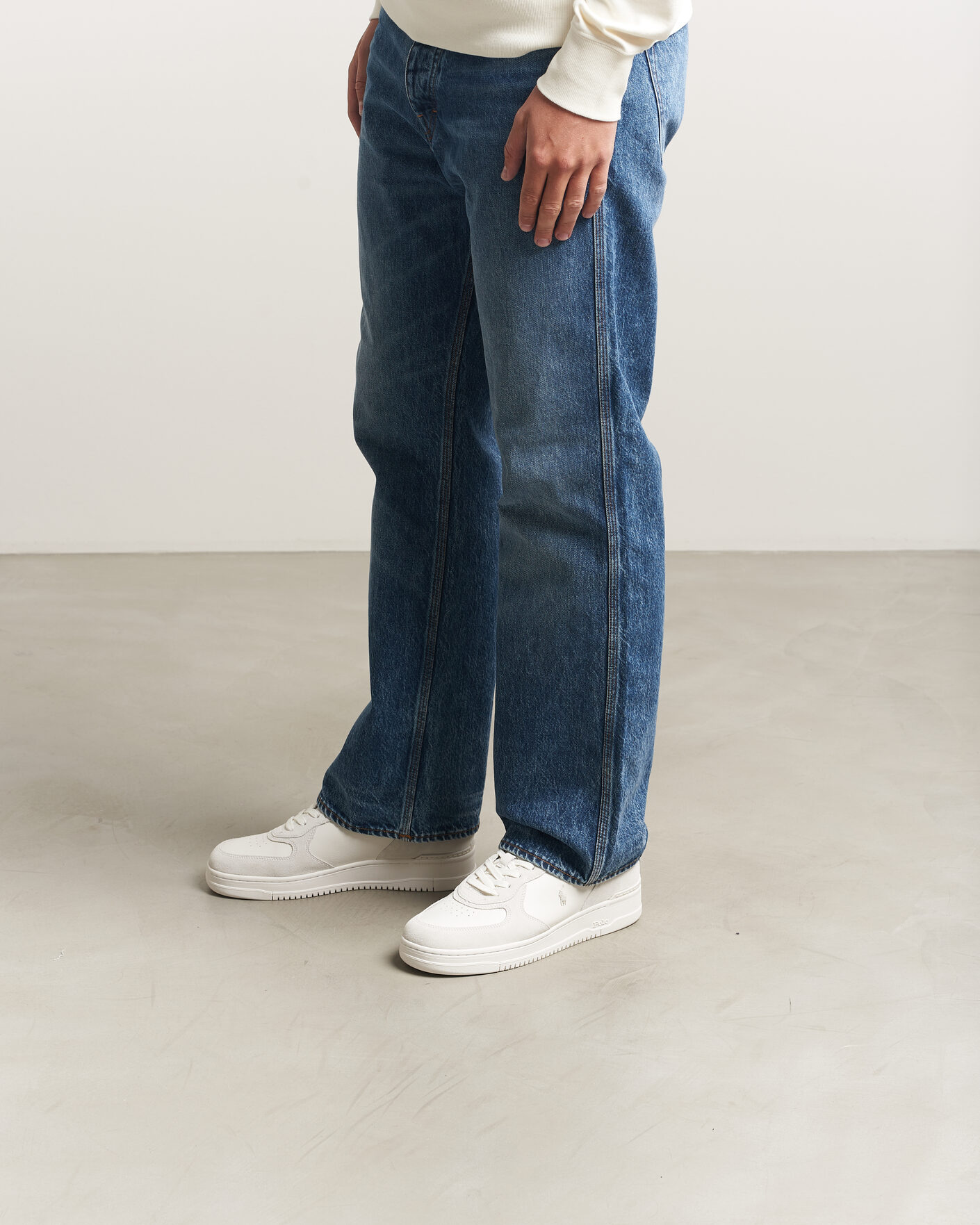 Herre | Sneakers | Polo Ralph Lauren | Masters Court Suede/Leather Sneakers Deckwash White