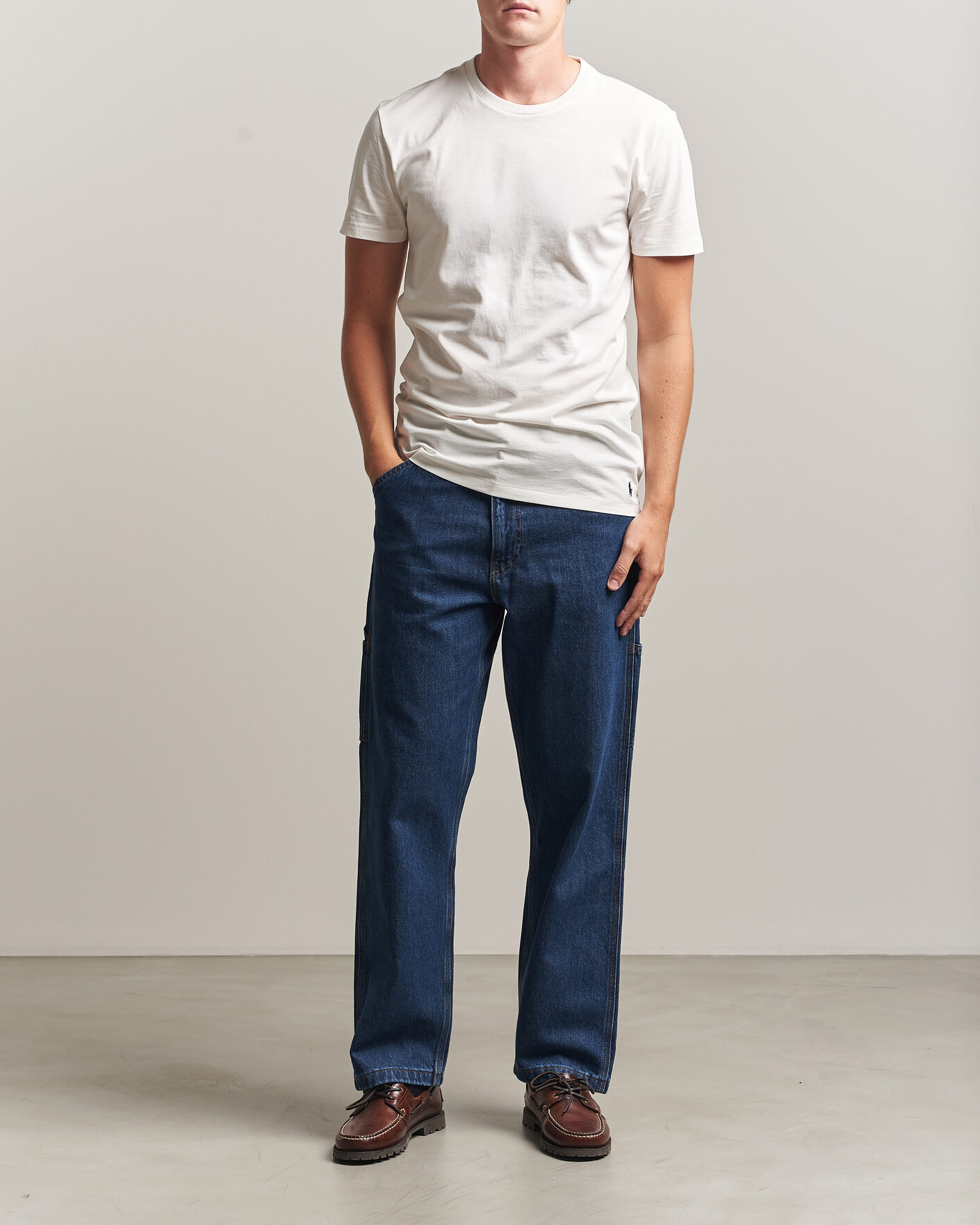 Herre | T-Shirts | Polo Ralph Lauren | 3-Pack Crew Neck T-Shirt White/Blue/Light Blue
