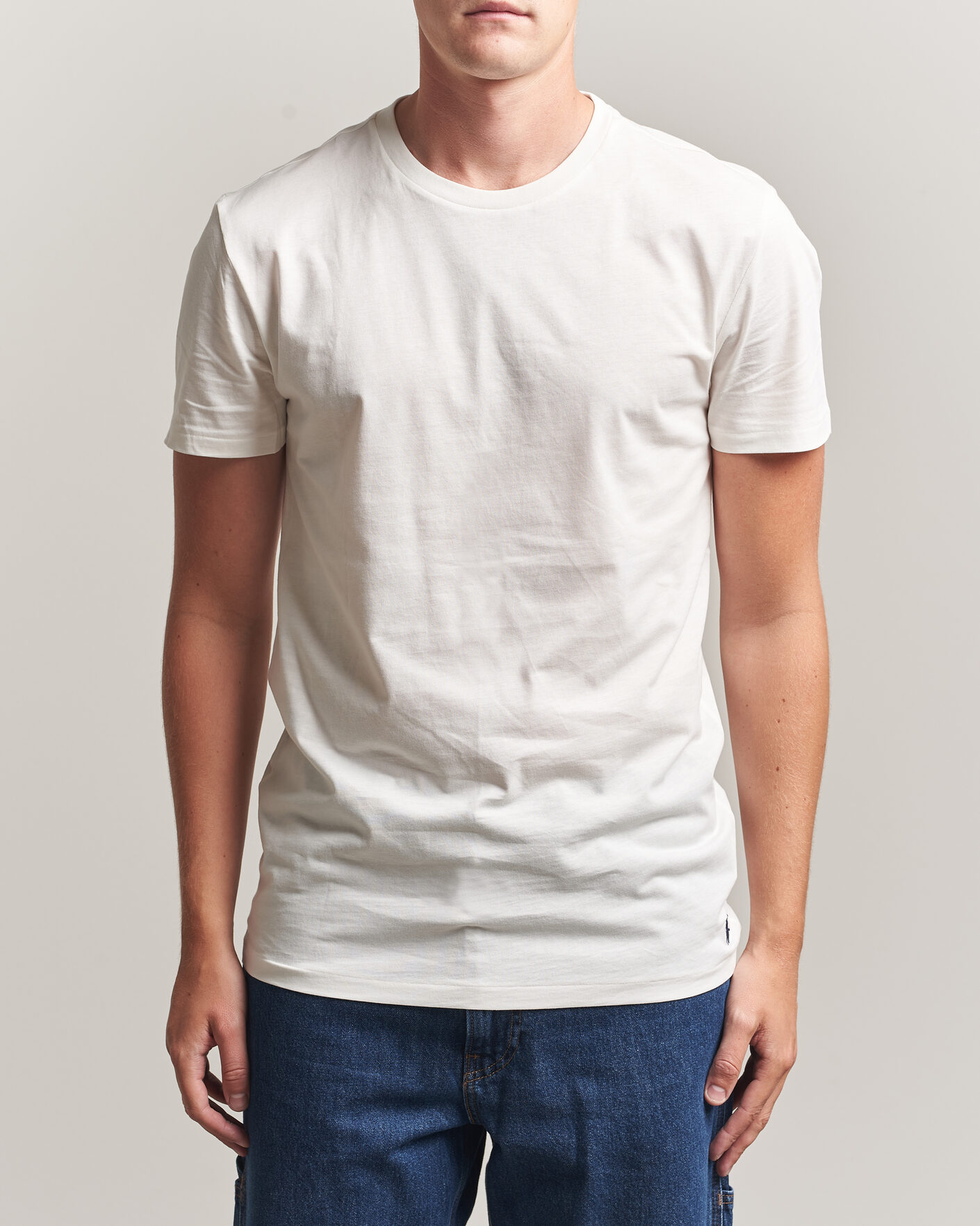 Herre | T-Shirts | Polo Ralph Lauren | 3-Pack Crew Neck T-Shirt White/Blue/Light Blue