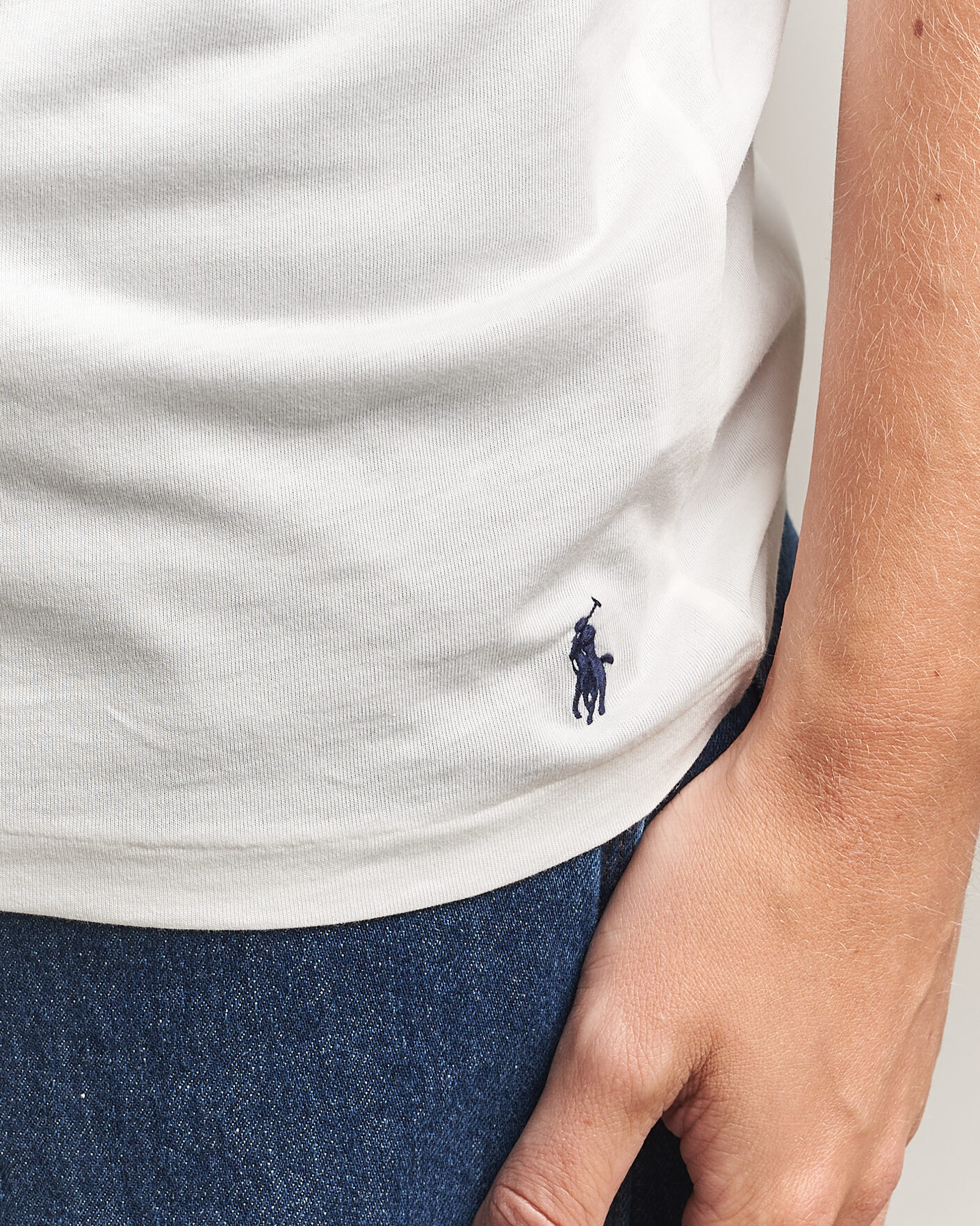 Herre | T-Shirts | Polo Ralph Lauren | 3-Pack Crew Neck T-Shirt White/Blue/Light Blue