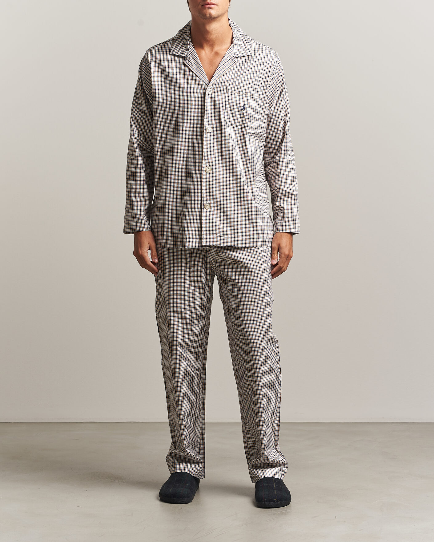 Herre | Pyjamaser og badekåper | Polo Ralph Lauren | Pyjamas Set Khaki White Multi