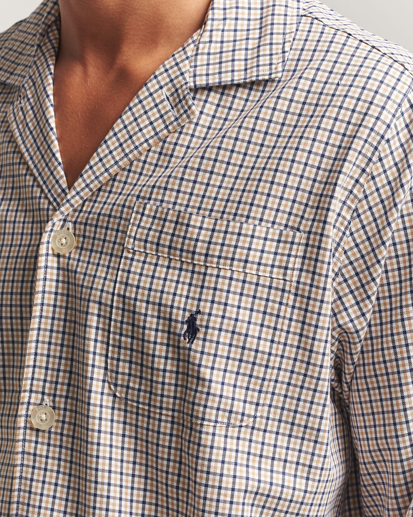 Herre | Pyjamaser og badekåper | Polo Ralph Lauren | Pyjamas Set Khaki White Multi