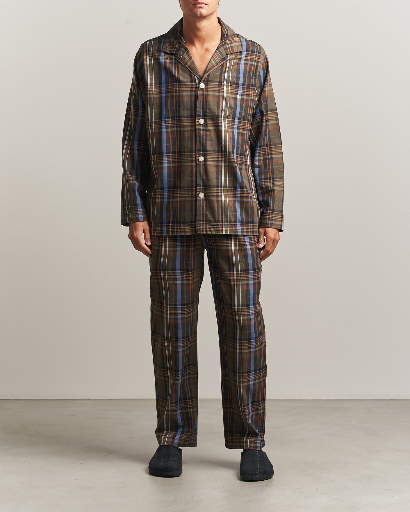 Herre | Pyjamaser og badekåper | Polo Ralph Lauren | Pyjamas Set Olive Brown Multi