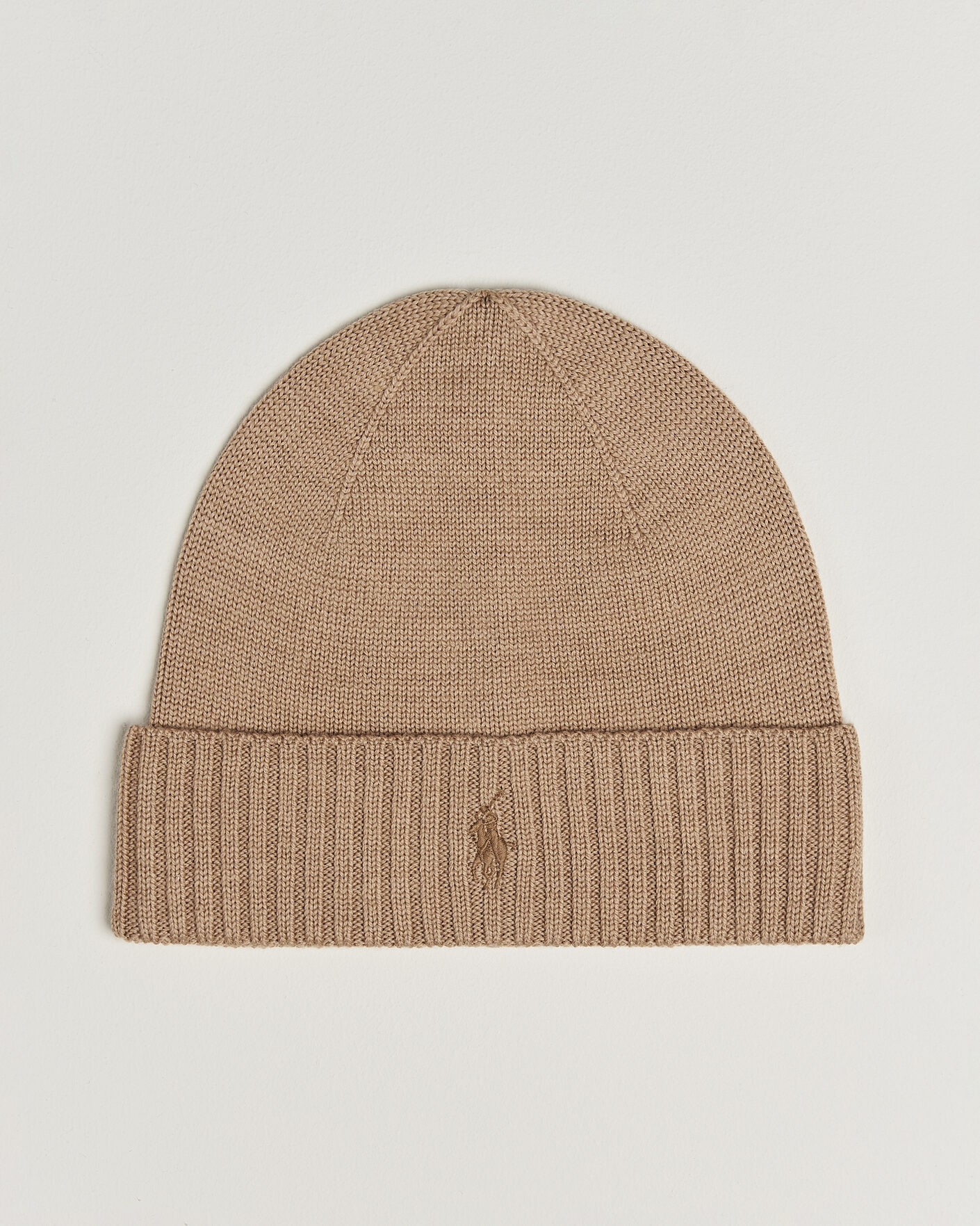Herre | Luer | Polo Ralph Lauren | Merino Beanie Camel Melange