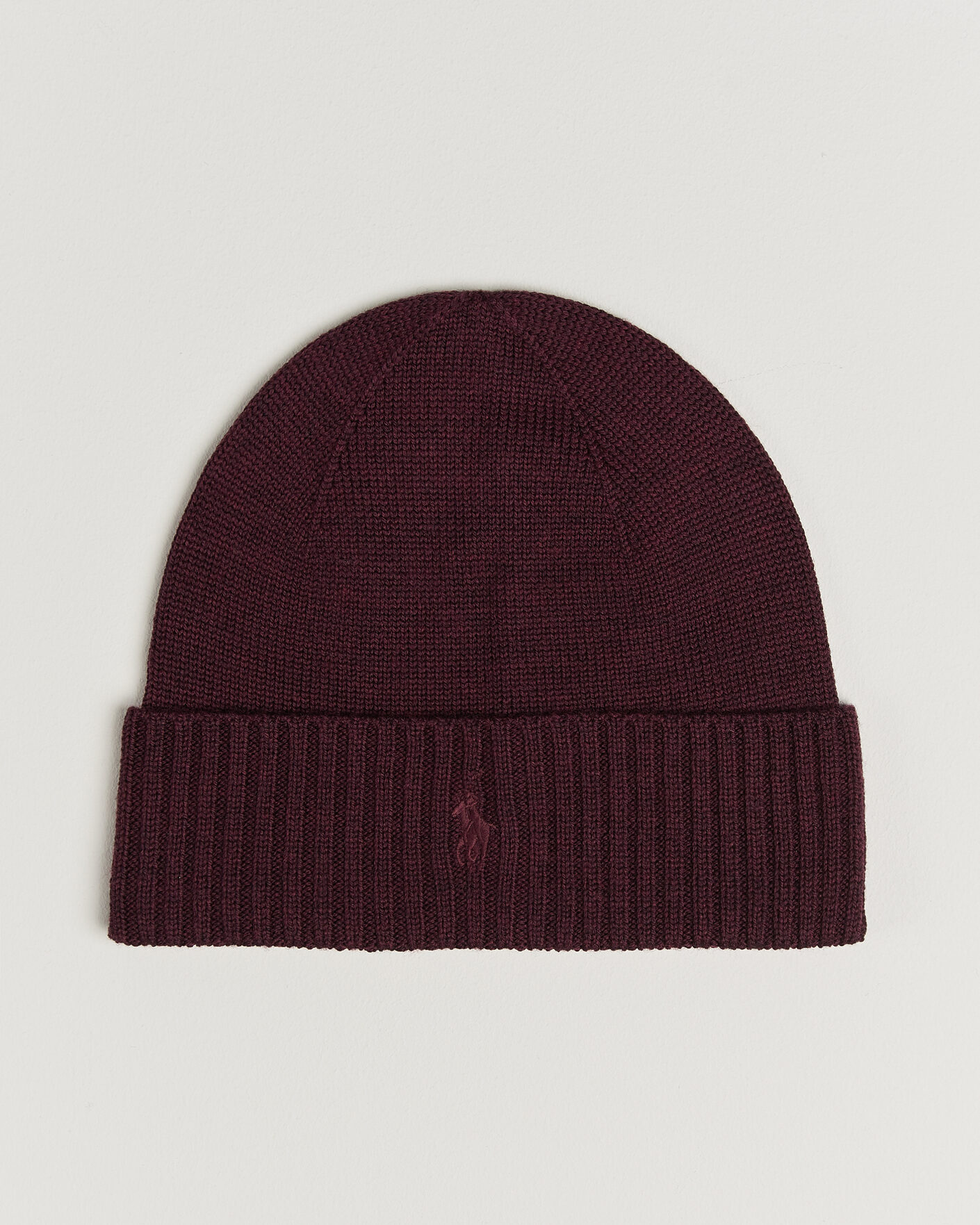 Herre | Luer | Polo Ralph Lauren | Merino Beanie Merlot Wine Heather