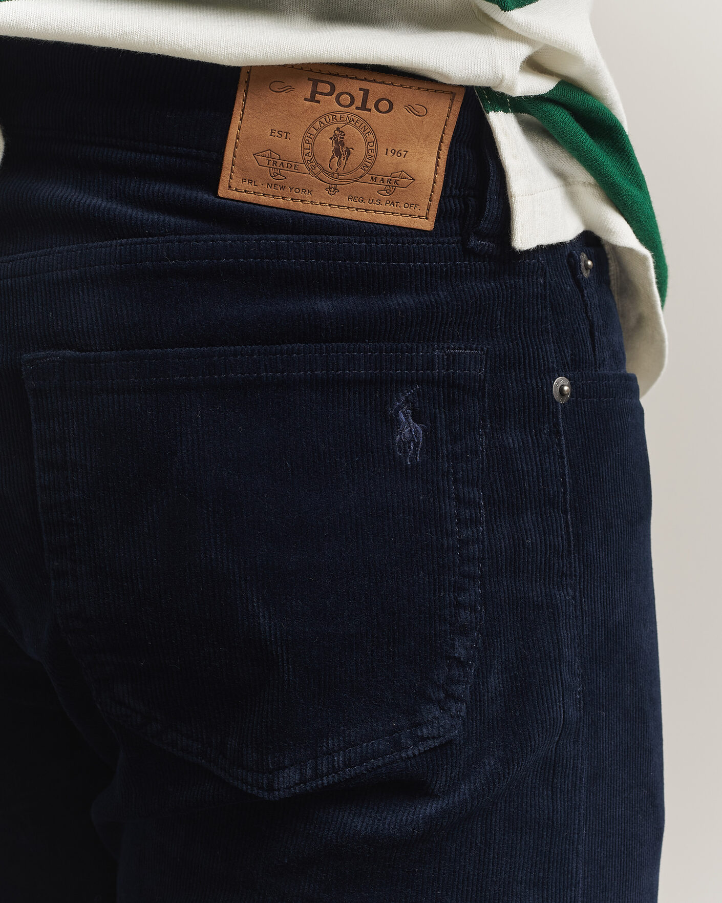 Herre | Bukser | Polo Ralph Lauren | Stretch Corduroy Straight Fit Pants Aviator Navy
