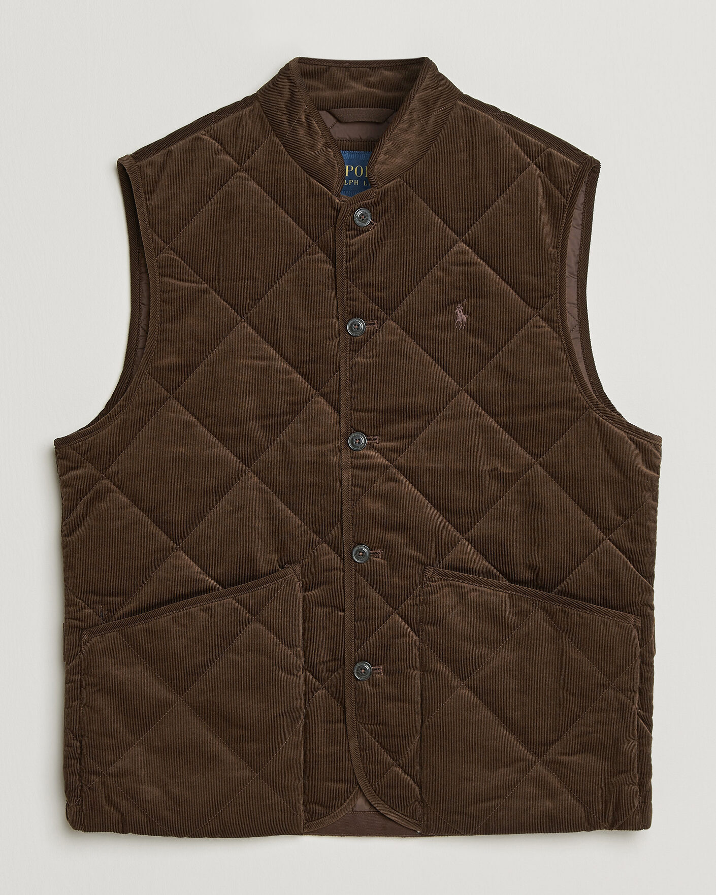 Herre | Vester | Polo Ralph Lauren | Quilted Corduroy Vest Cooper Brown
