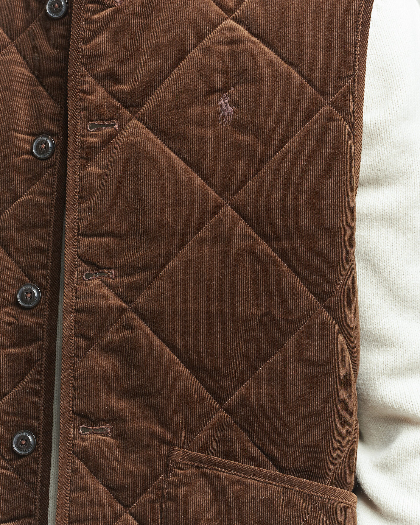 Herre | Vester | Polo Ralph Lauren | Quilted Corduroy Vest Cooper Brown