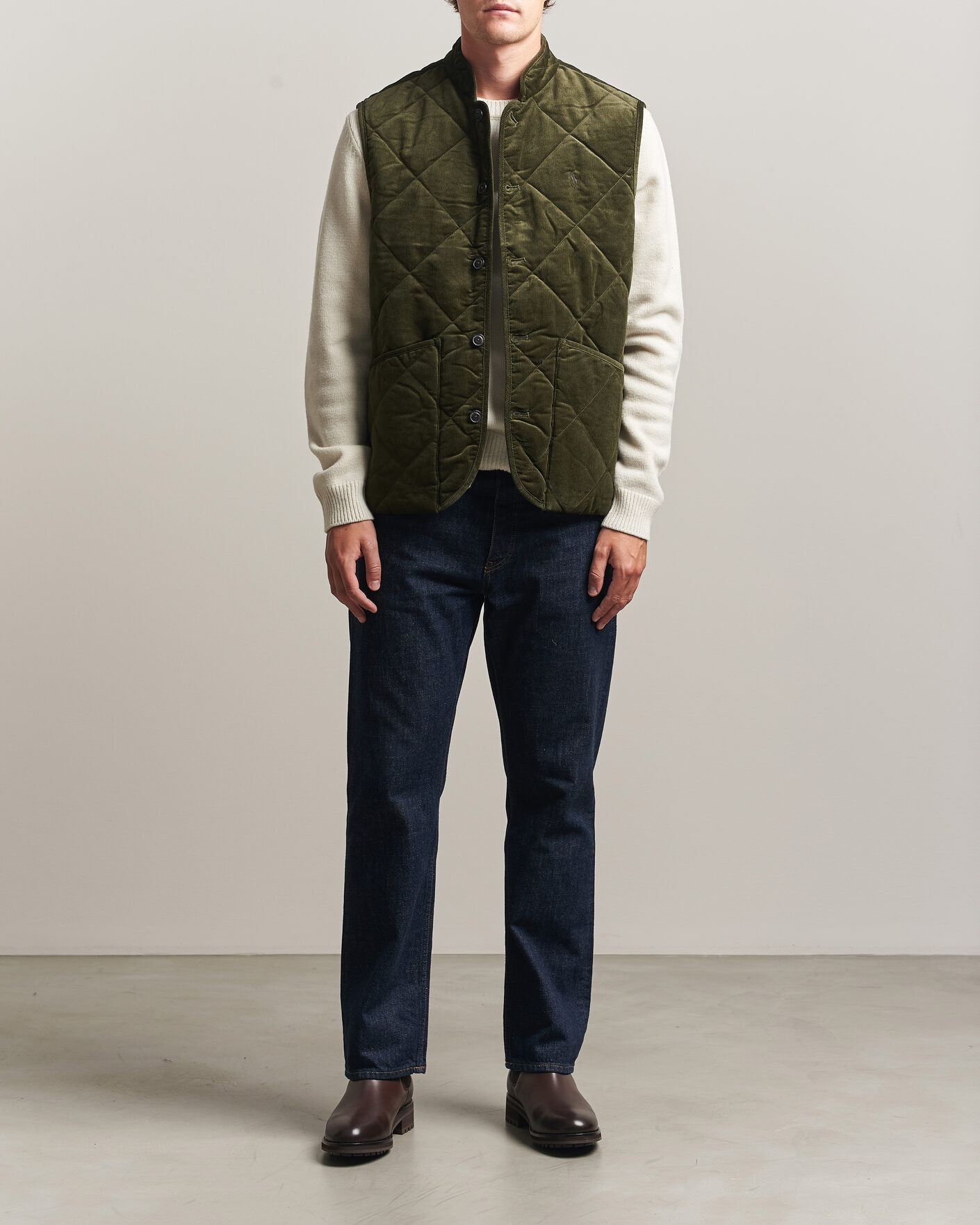 Herre | Vester | Polo Ralph Lauren | Quilted Corduroy Vest Company Olive