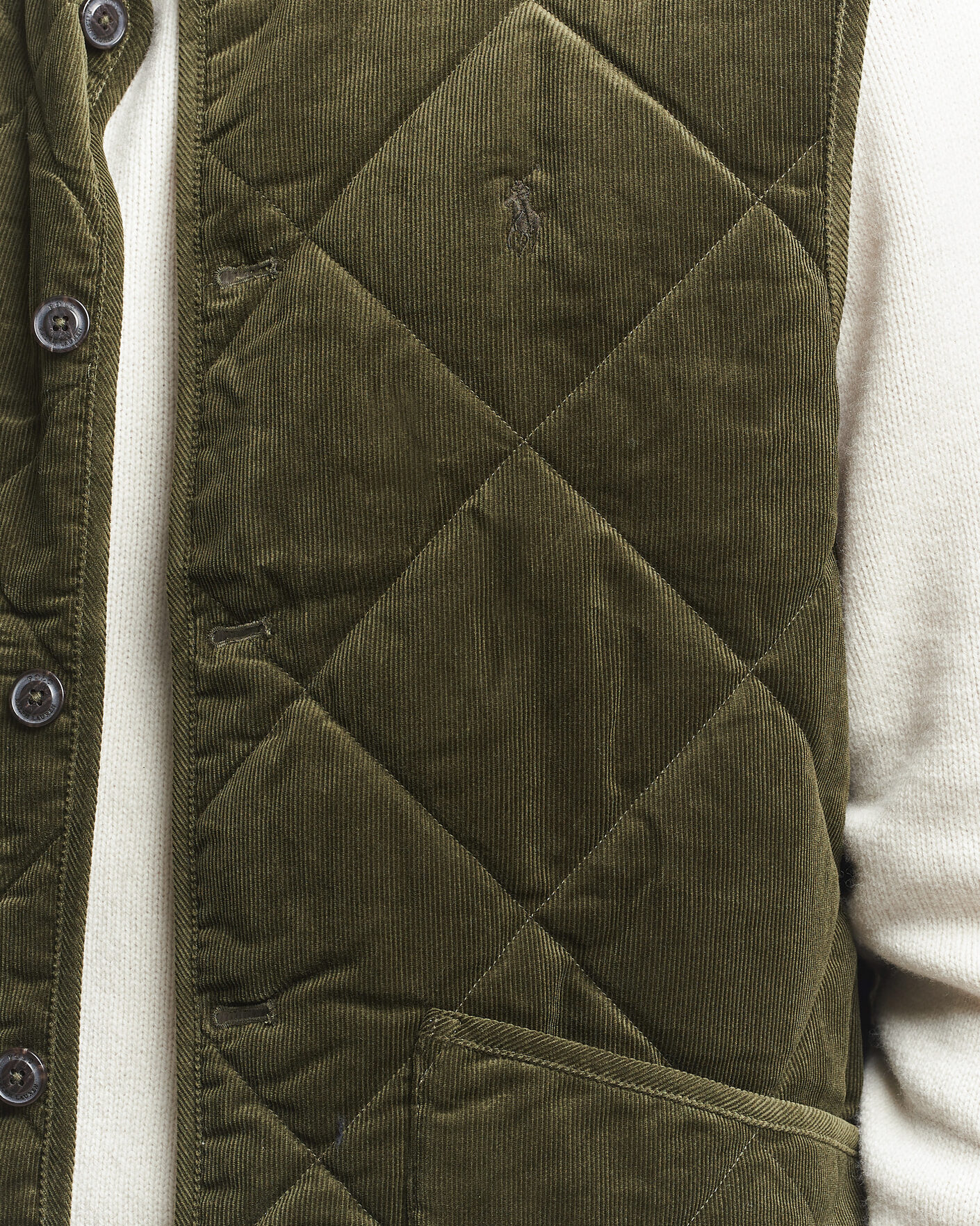 Herre | Vester | Polo Ralph Lauren | Quilted Corduroy Vest Company Olive