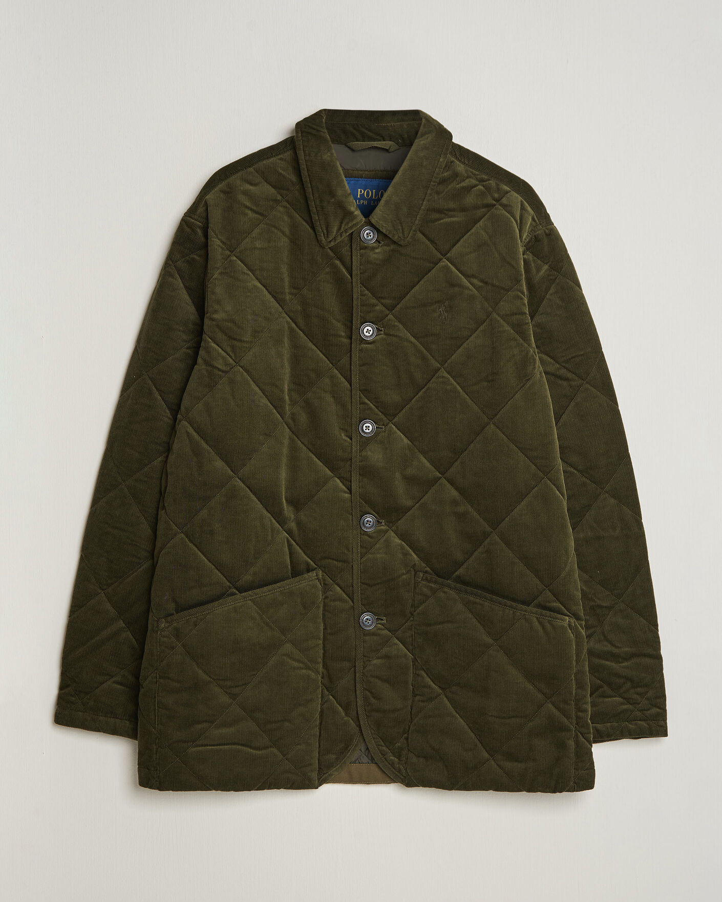 Herre | Jakker | Polo Ralph Lauren | Quilted Corduroy Car Coat Company Olive