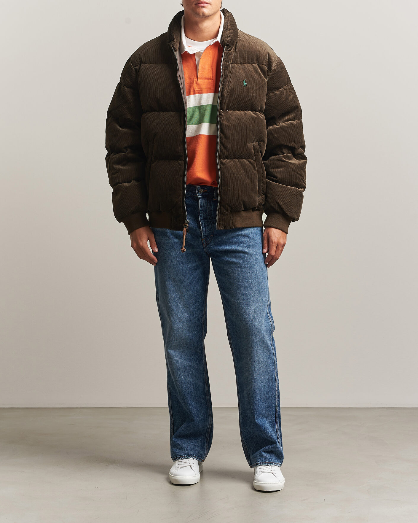 Herre | Jakker | Polo Ralph Lauren | Corduroy Puffer Jacket Dark Beech