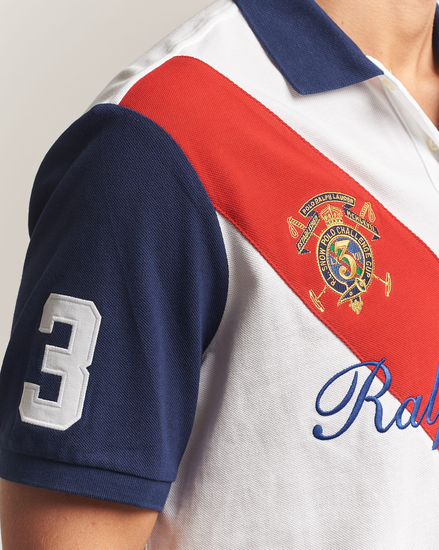 Herre | Pikéer | Polo Ralph Lauren | Classic Fit Diagonal Stripe Polo White