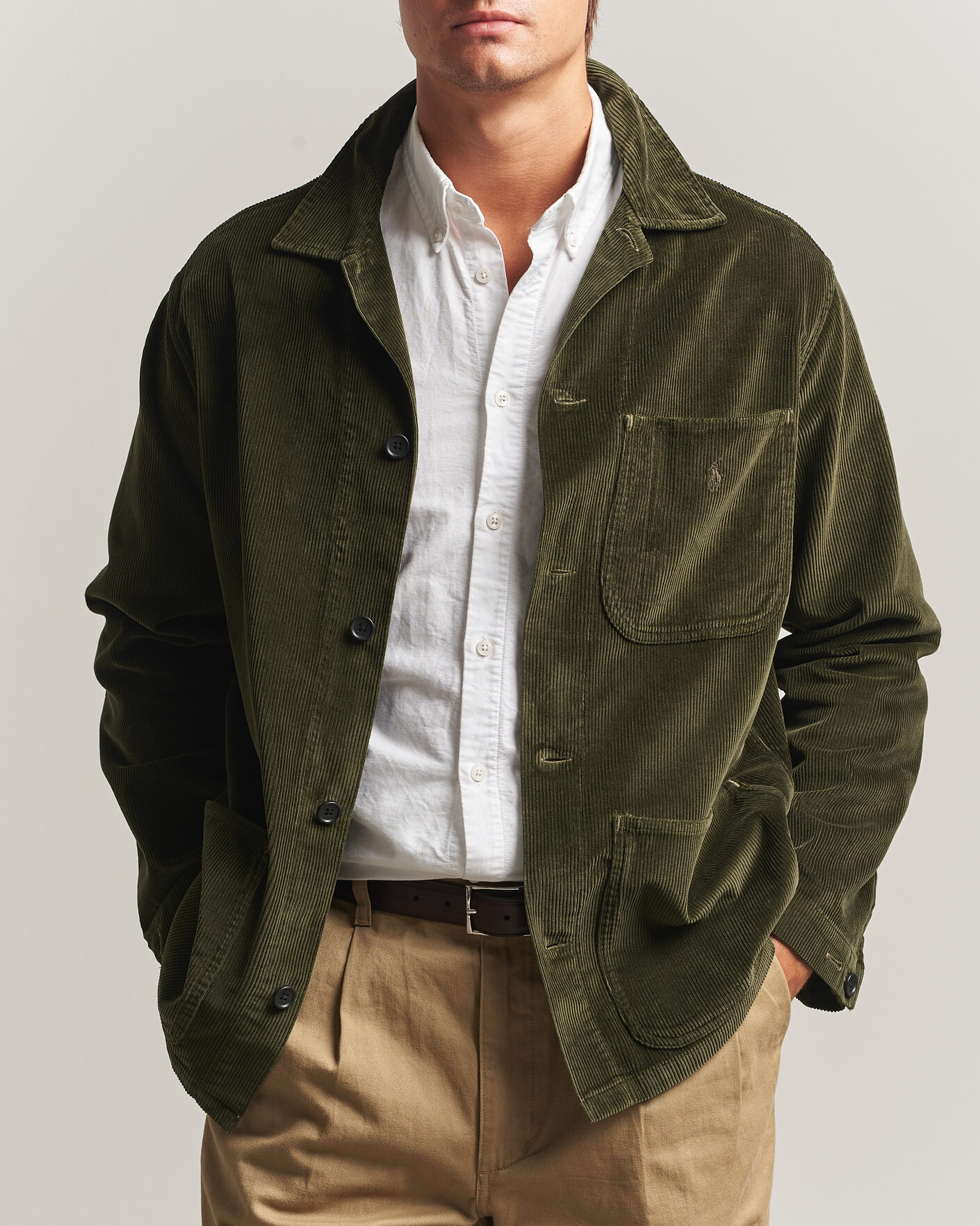 Herre | Skjorter | Polo Ralph Lauren | Corduroy Overshirt Company Olive