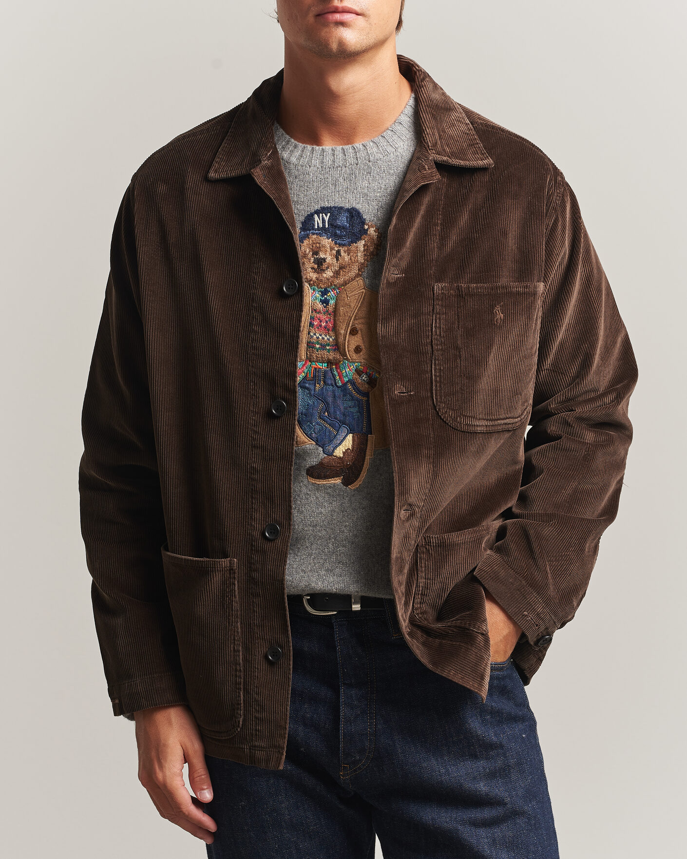 Herre | Skjorter | Polo Ralph Lauren | Corduroy Overshirt Nutmeg Brown