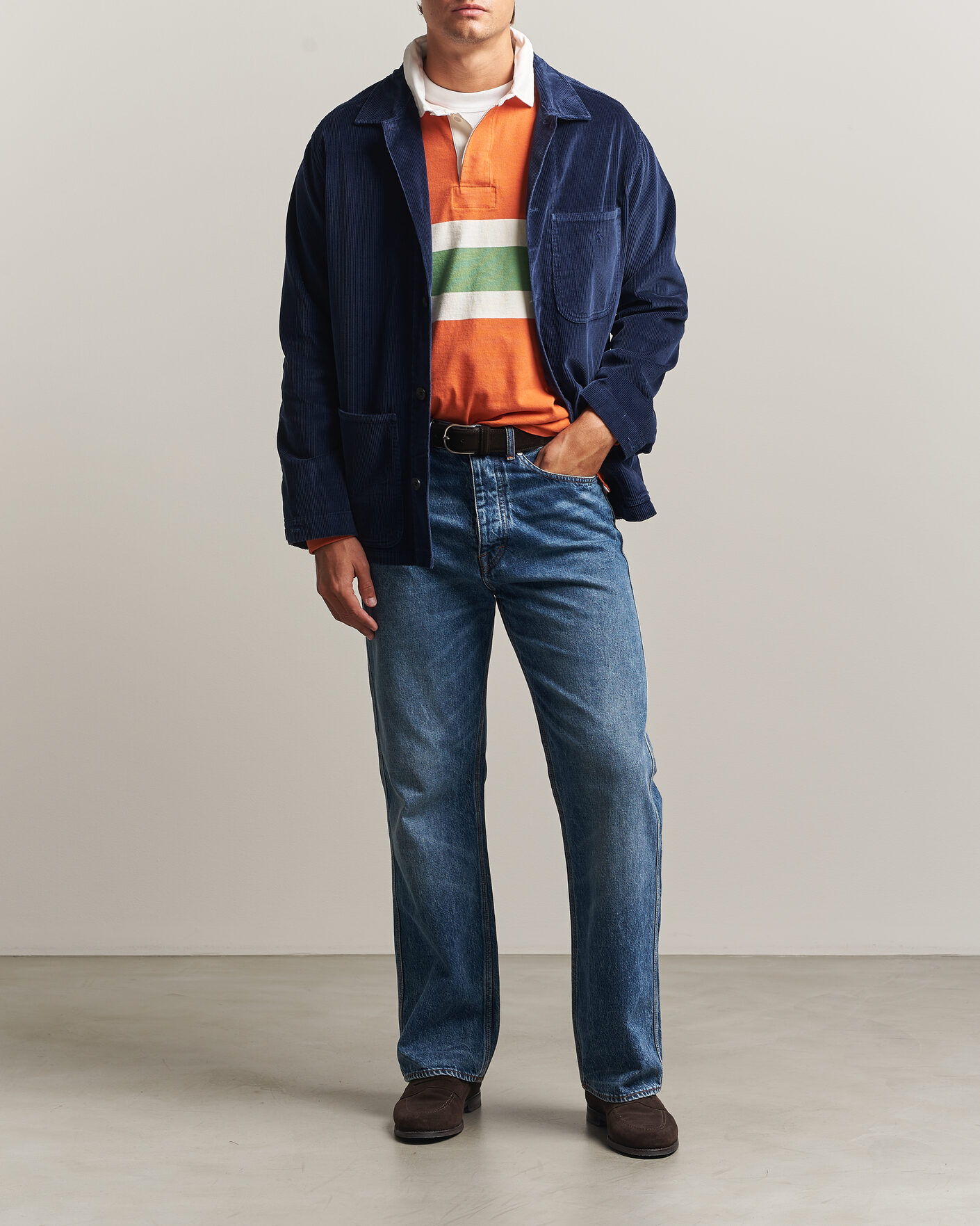 Herre | Skjorter | Polo Ralph Lauren | Corduroy Overshirt Newport Navy