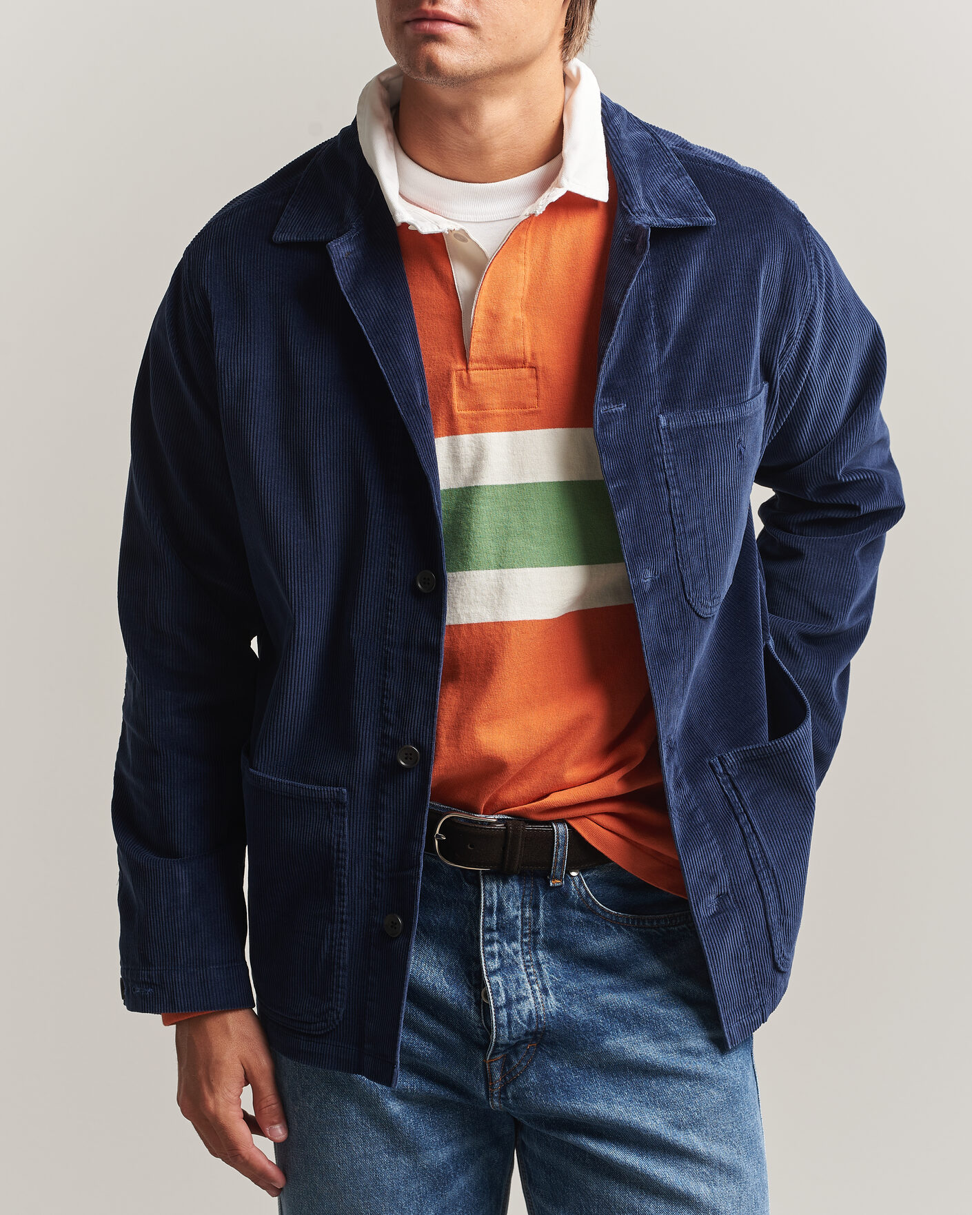 Herre | Skjorter | Polo Ralph Lauren | Corduroy Overshirt Newport Navy