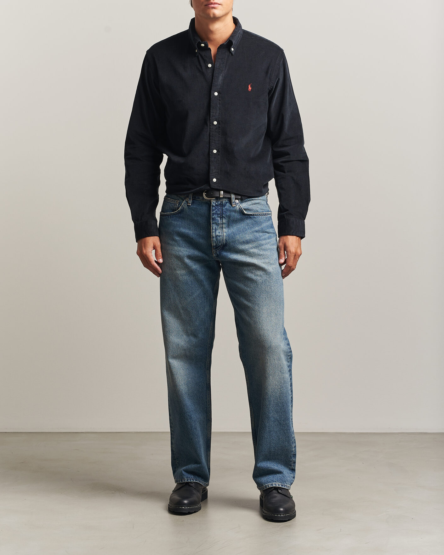 Herre | Skjorter | Polo Ralph Lauren | Custom Fit BD Corduroy Shirt Polo Black