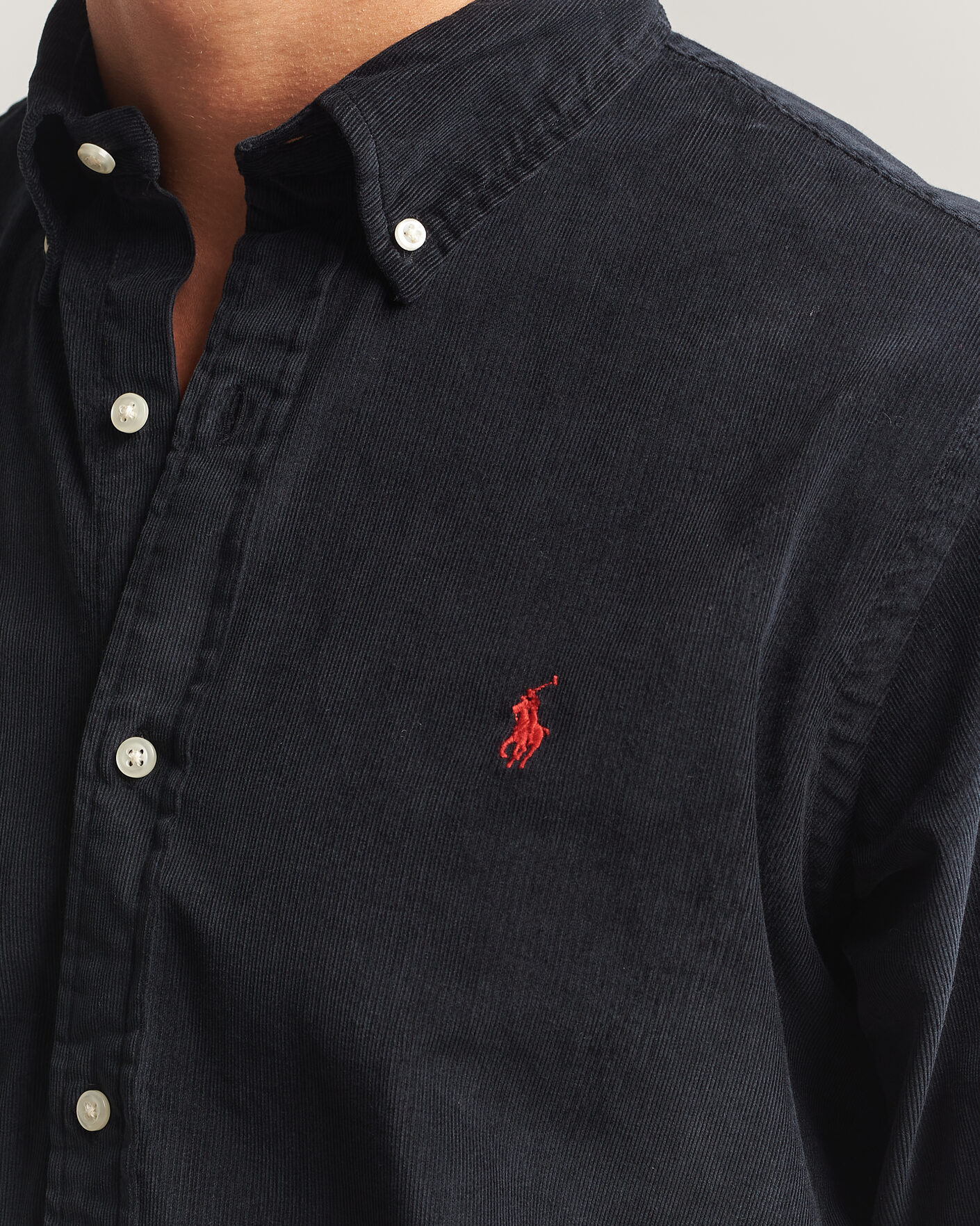 Herre | Skjorter | Polo Ralph Lauren | Custom Fit BD Corduroy Shirt Polo Black