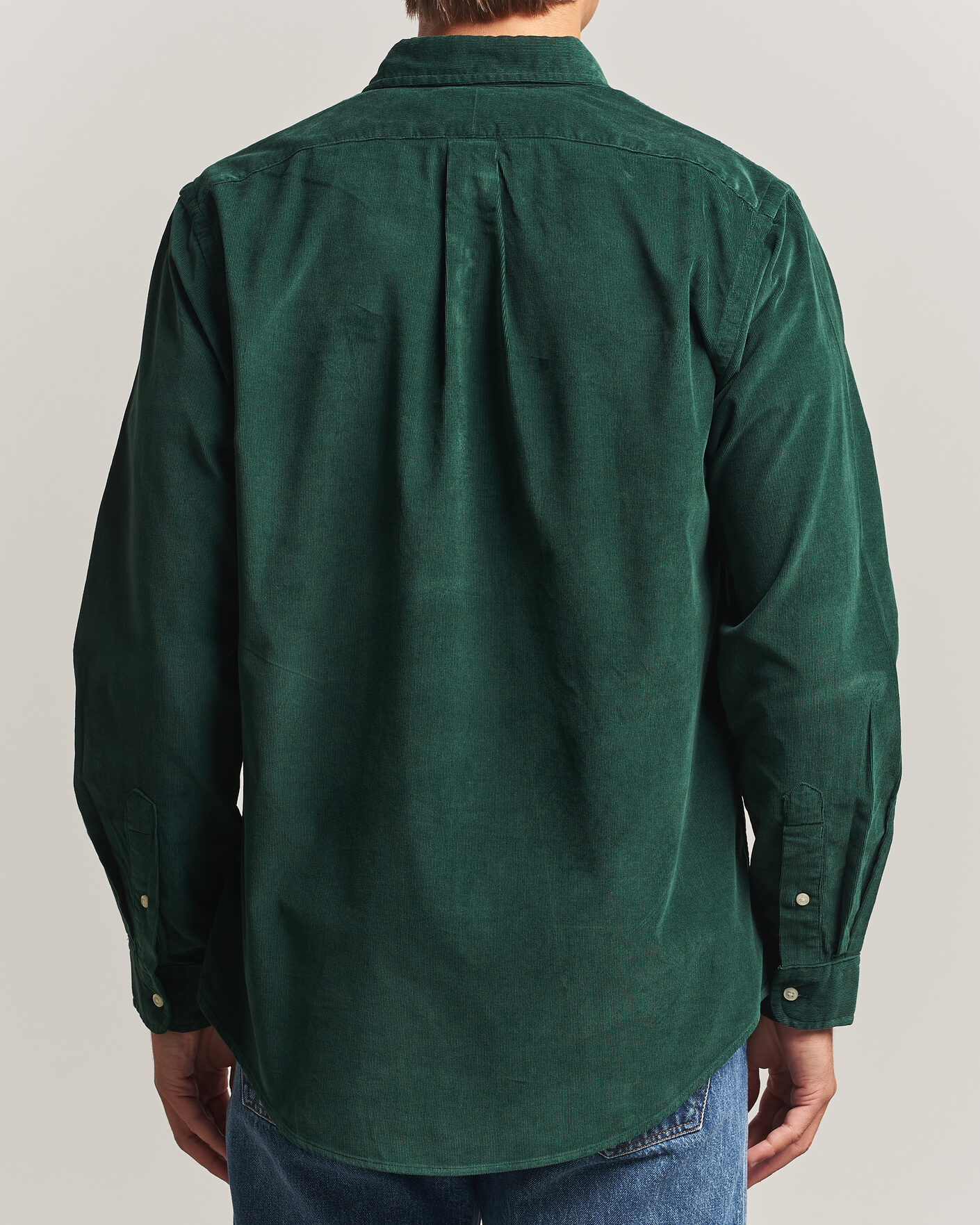 Herre | Skjorter | Polo Ralph Lauren | Custom Fit BD Corduroy Shirt Moss Agate