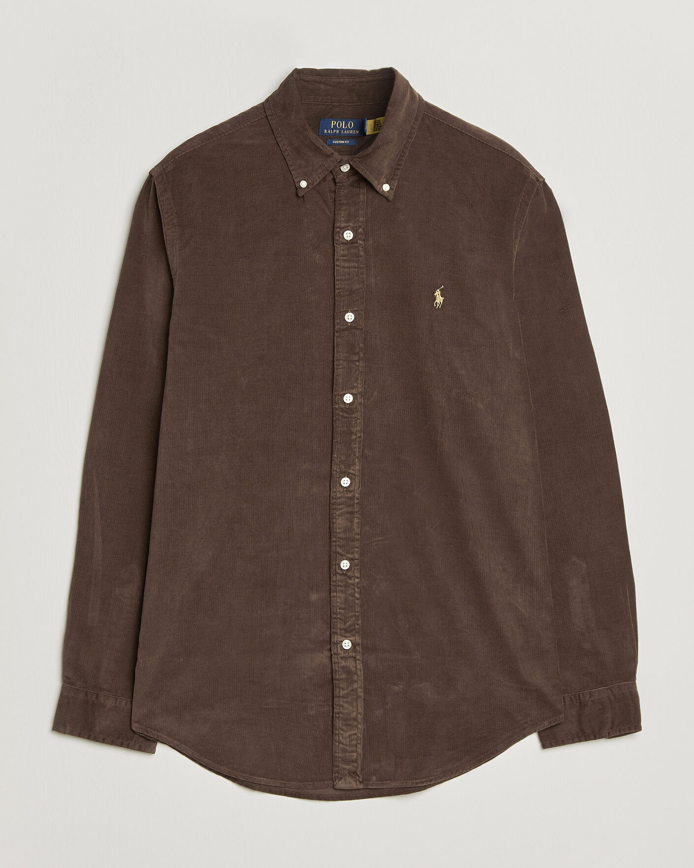 Herre | Skjorter | Polo Ralph Lauren | Custom Fit BD Corduroy Shirt Nutmeg Brown