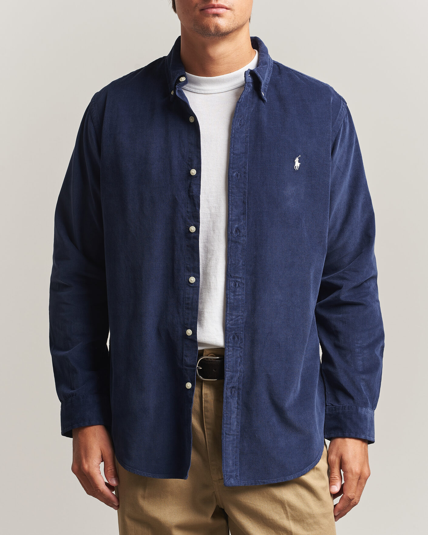 Herre | Skjorter | Polo Ralph Lauren | Custom Fit BD Corduroy Shirt Newport Navy