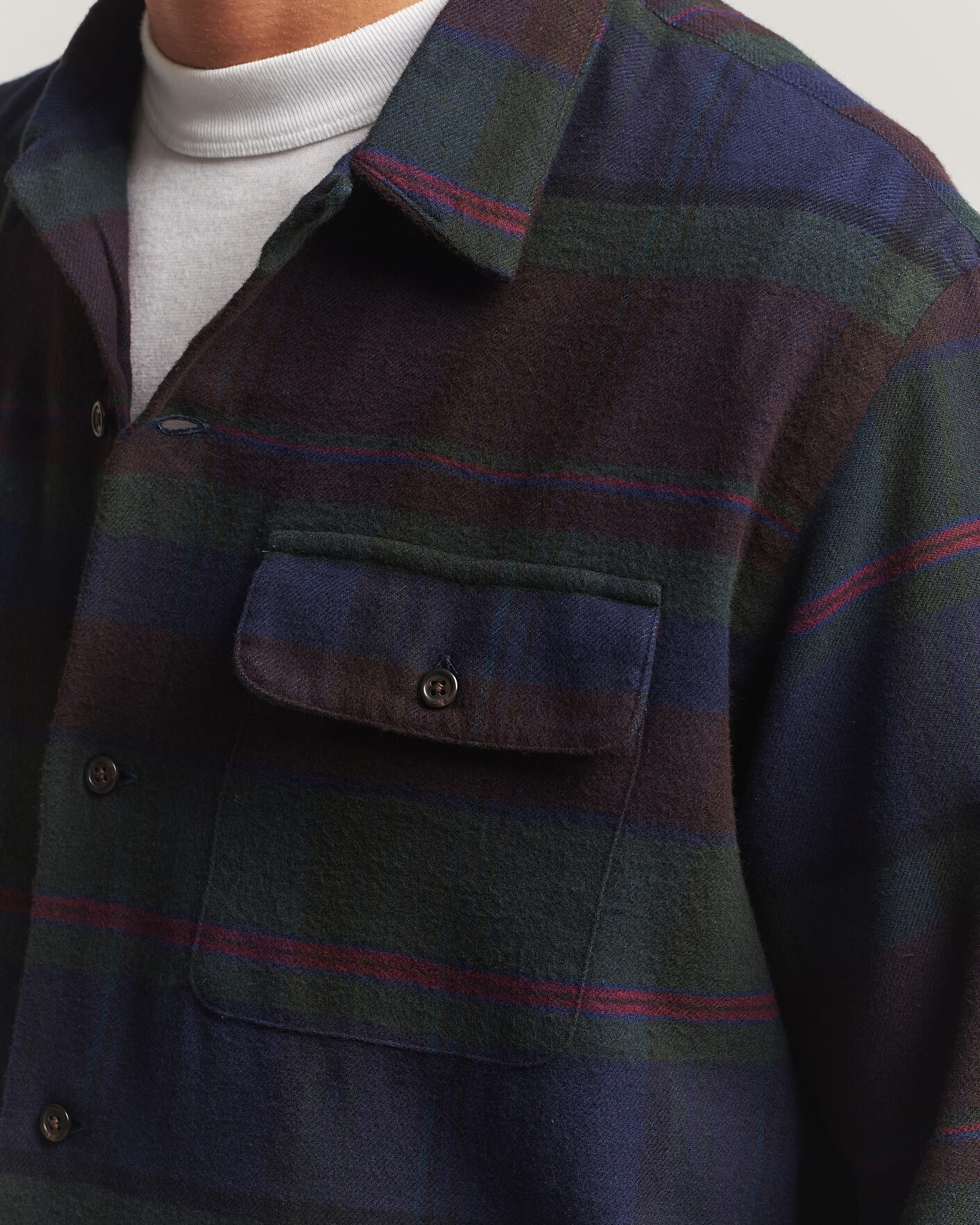 Herre | Skjorter | Polo Ralph Lauren | Hudson Ranch Checked Overshirt Olive Royal