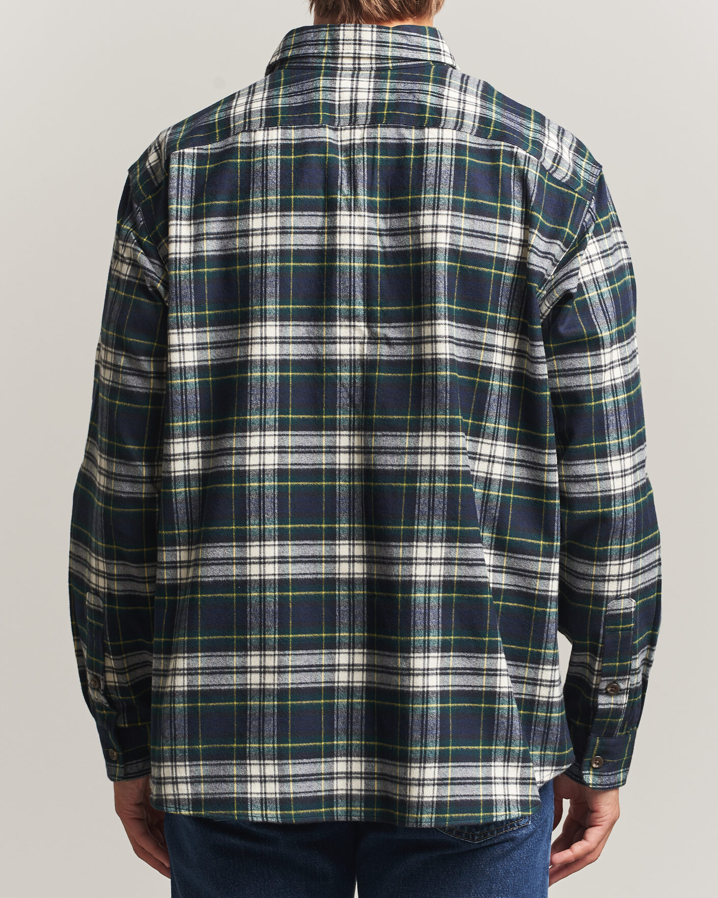 Herre | Skjorter | Polo Ralph Lauren | Classic Fit Shaggy Flannel Shirt Navy Green