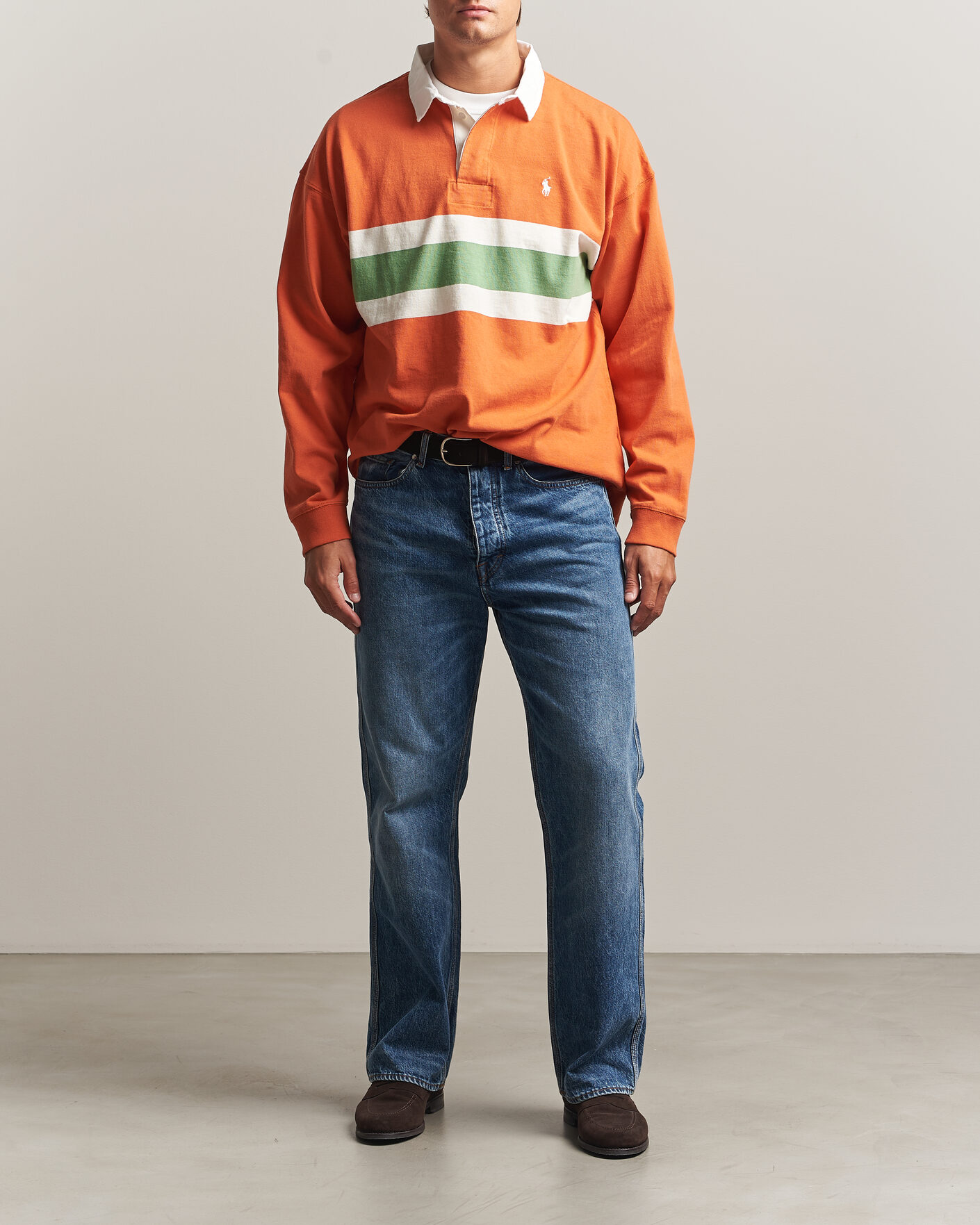 Herre | Gensere | Polo Ralph Lauren | Knitted Jersey Rugby Shirt Solar Sky Multi