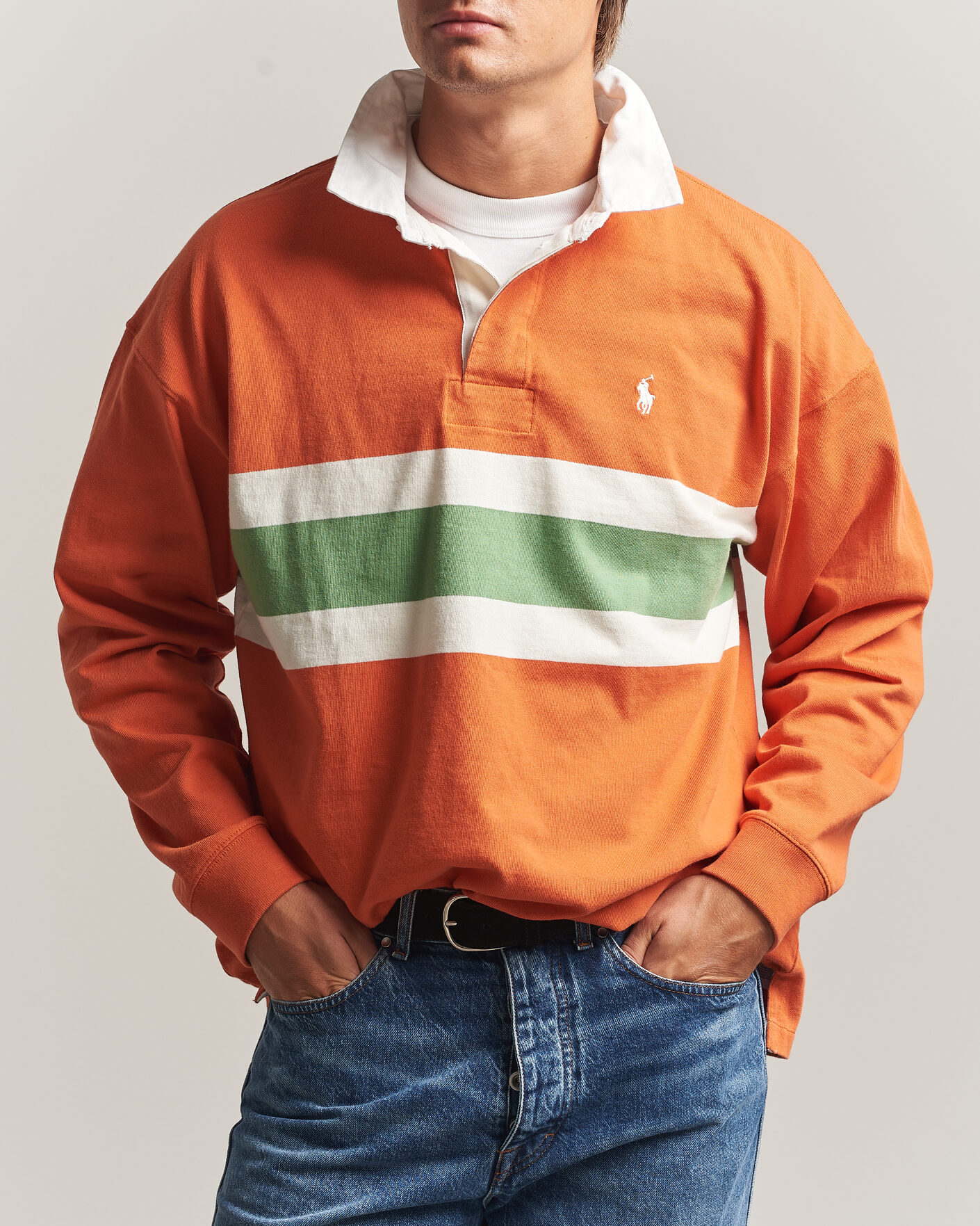 Herre | Gensere | Polo Ralph Lauren | Knitted Jersey Rugby Shirt Solar Sky Multi