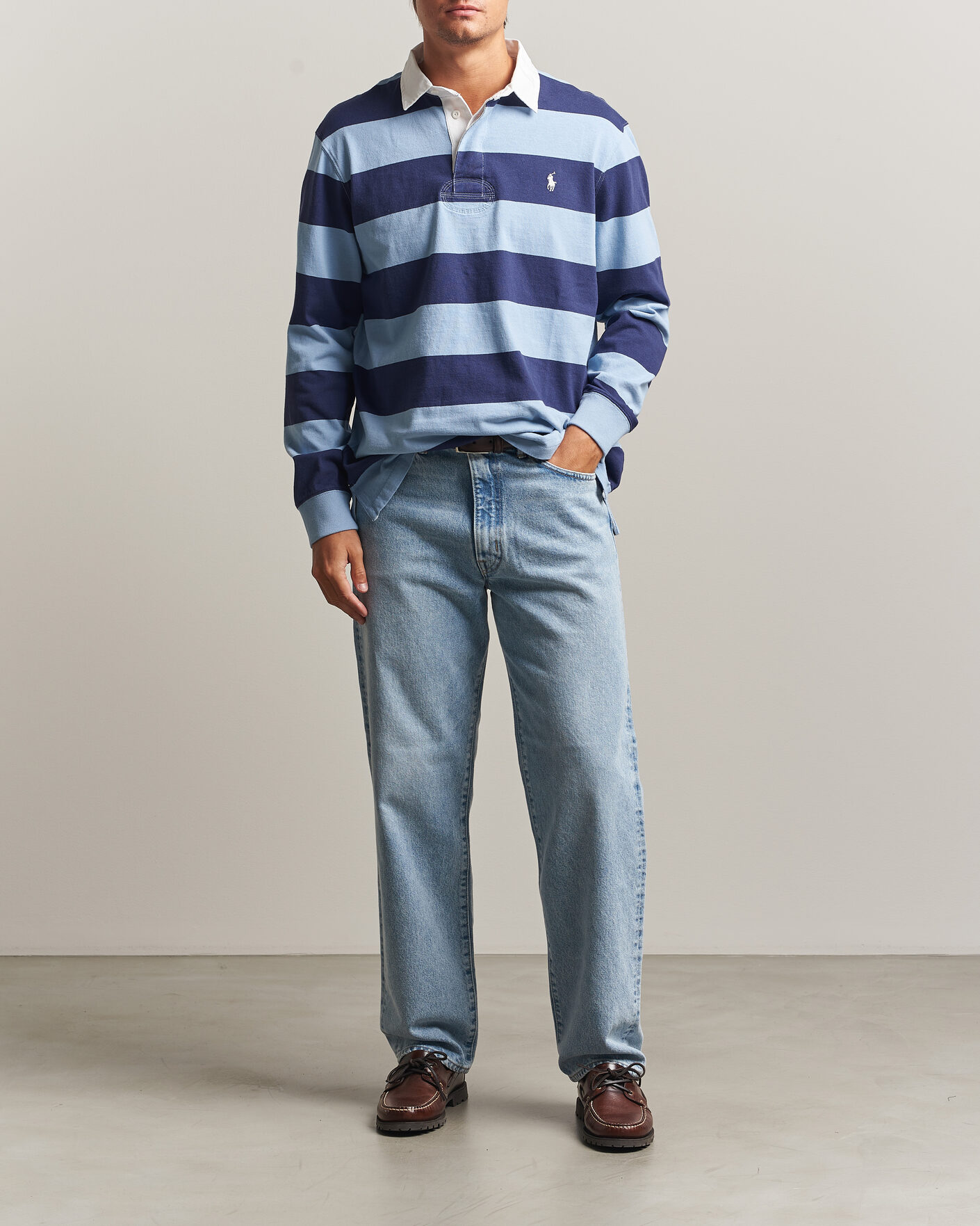 Herre | Gensere | Polo Ralph Lauren | Striped Jersey Rugger Blue/Navy