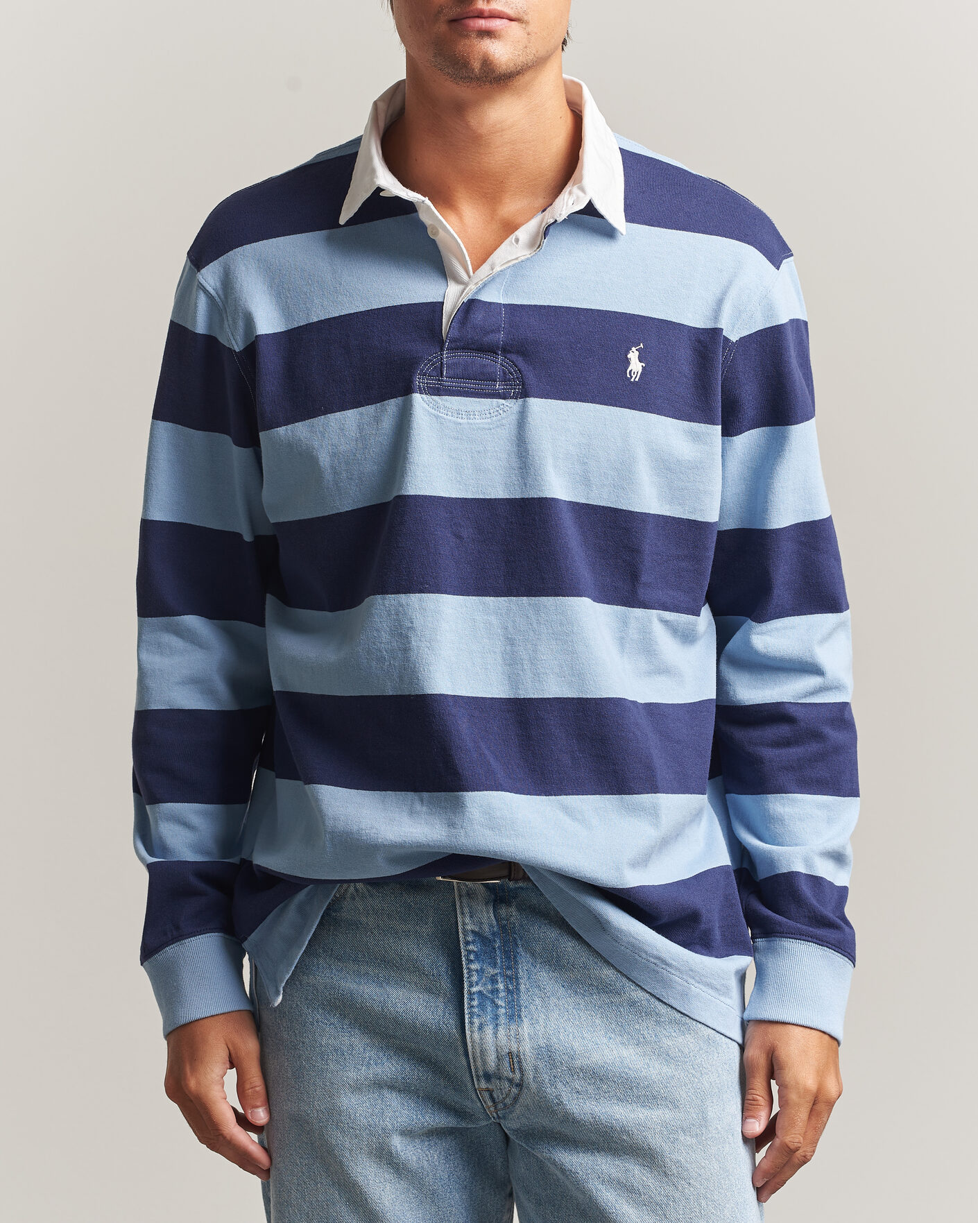 Herre | Gensere | Polo Ralph Lauren | Striped Jersey Rugger Blue/Navy