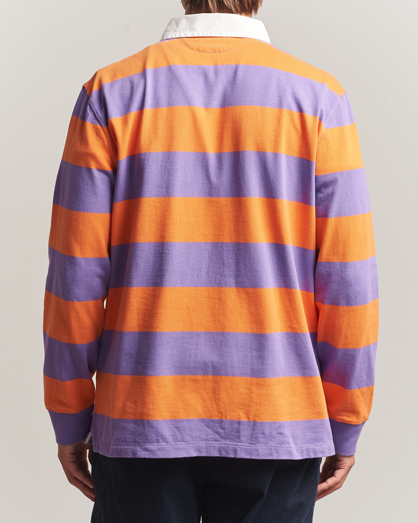 Herre | Gensere | Polo Ralph Lauren | Striped Jersey Rugger Purple/Orange