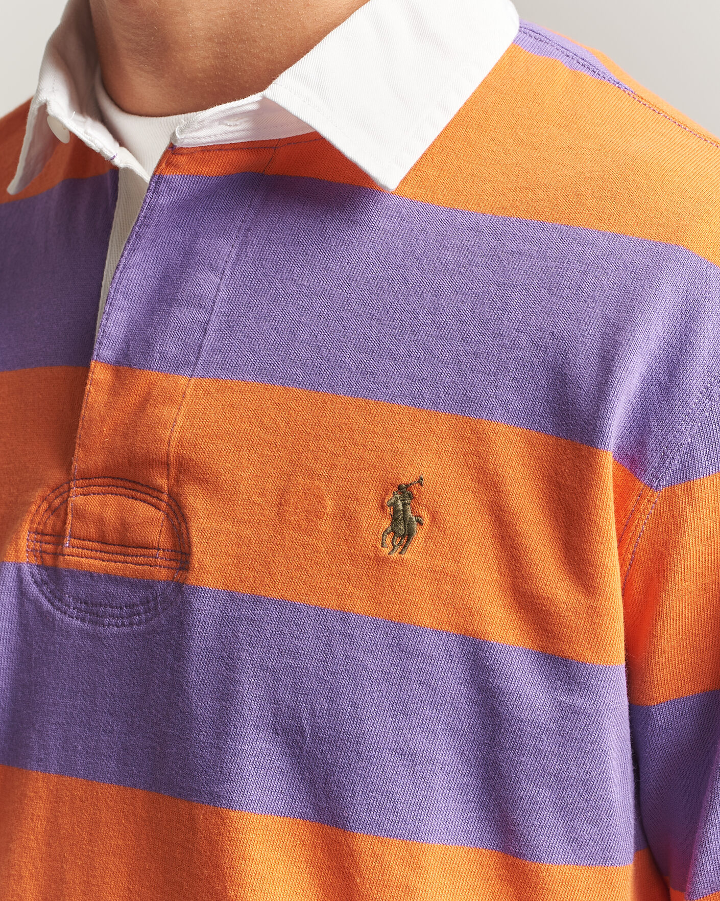 Herre | Gensere | Polo Ralph Lauren | Striped Jersey Rugger Purple/Orange