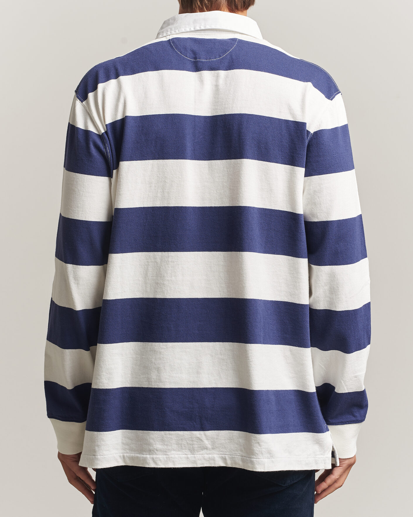 Herre | Gensere | Polo Ralph Lauren | Striped Jersey Rugger Cream/Navy