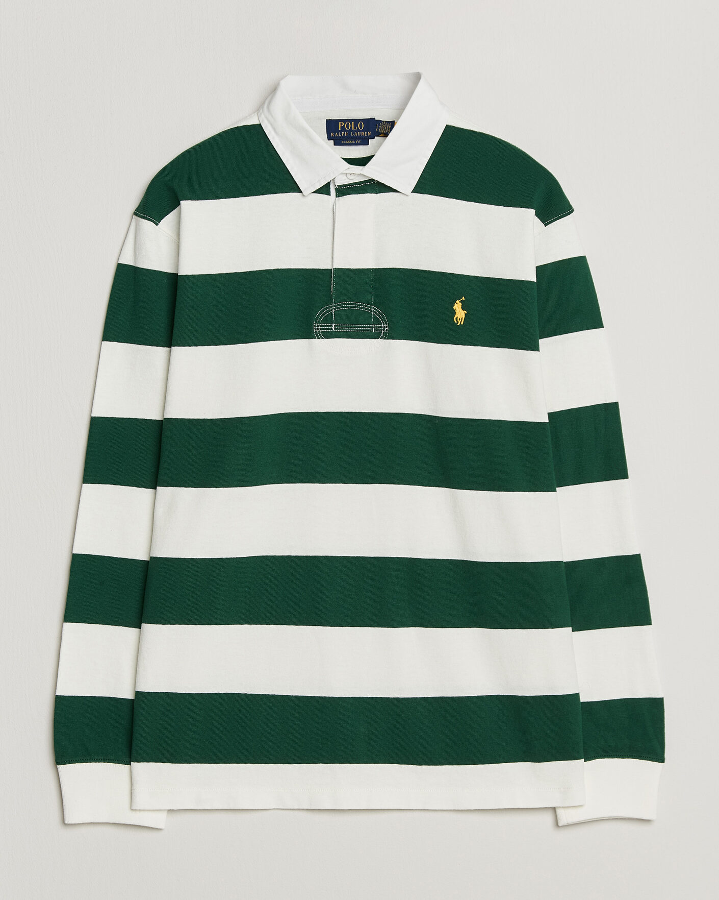 Herre | Gensere | Polo Ralph Lauren | Striped Jersey Rugger Cream/Forest