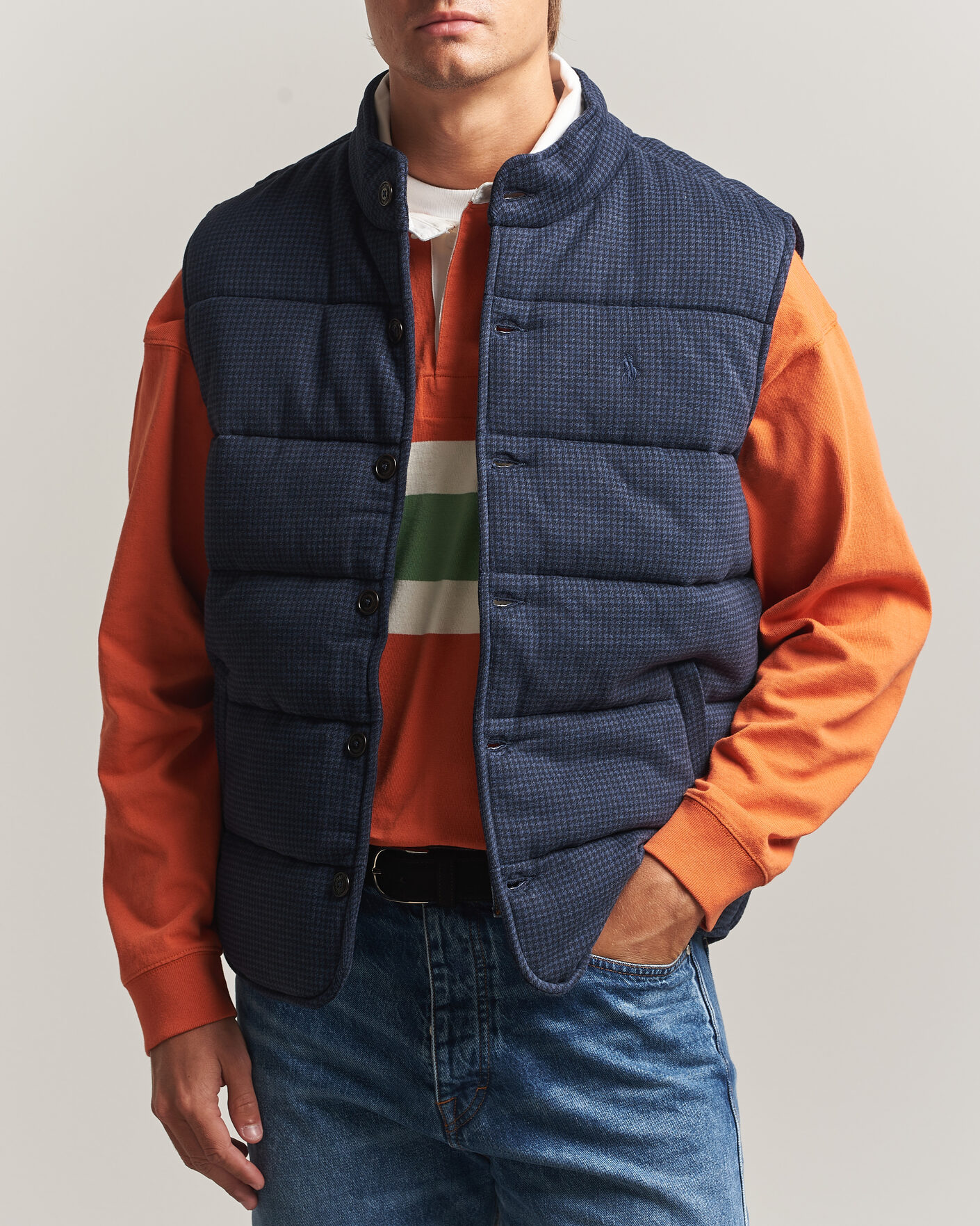 Herre | Gensere | Polo Ralph Lauren | Double Knitted Jaquard Vest Navy