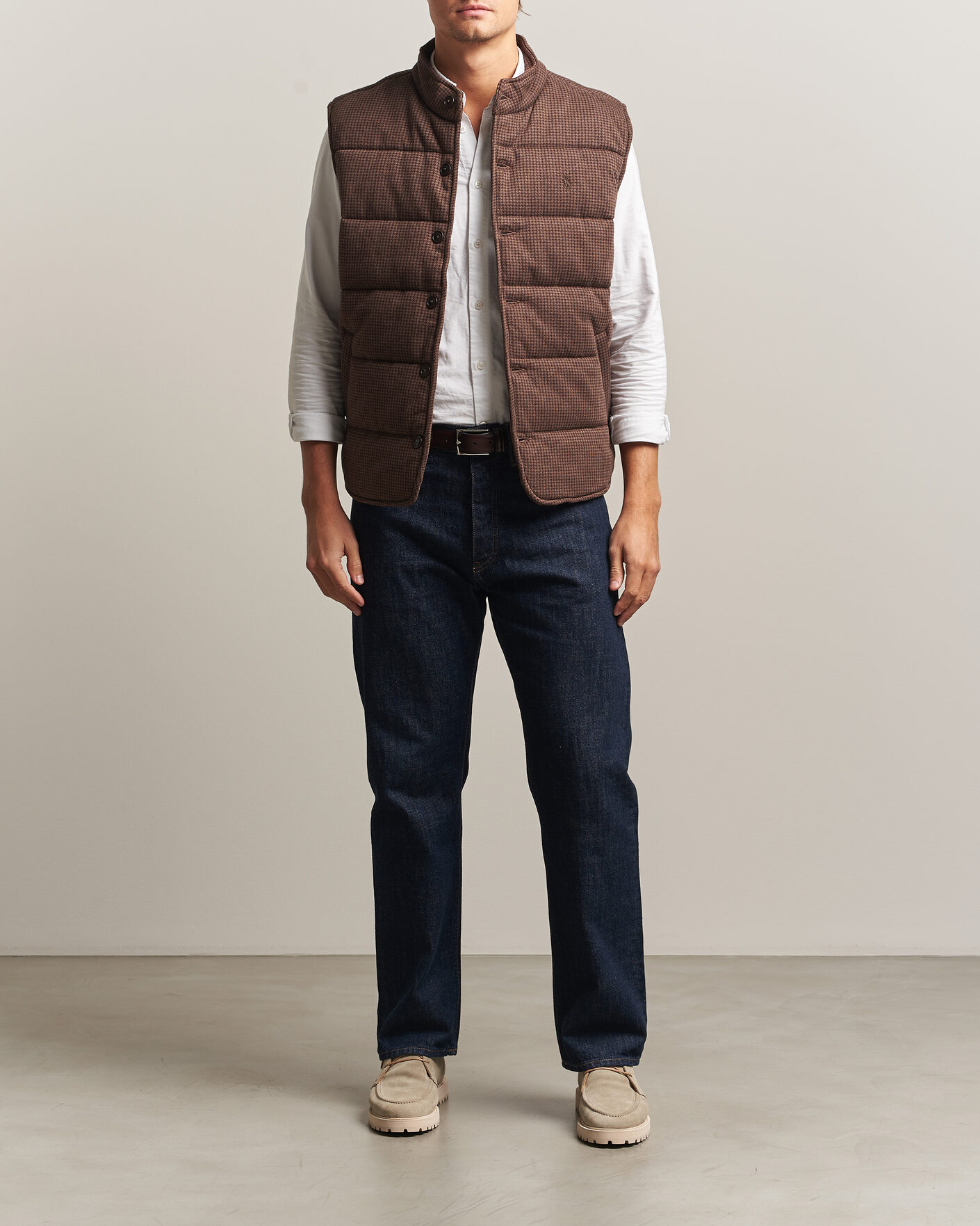 Herre | Gensere | Polo Ralph Lauren | Double Knitted Jaquard Vest Nutmeg Brown