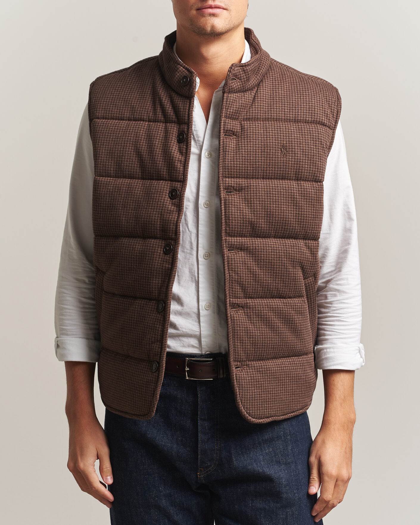 Herre | Gensere | Polo Ralph Lauren | Double Knitted Jaquard Vest Nutmeg Brown