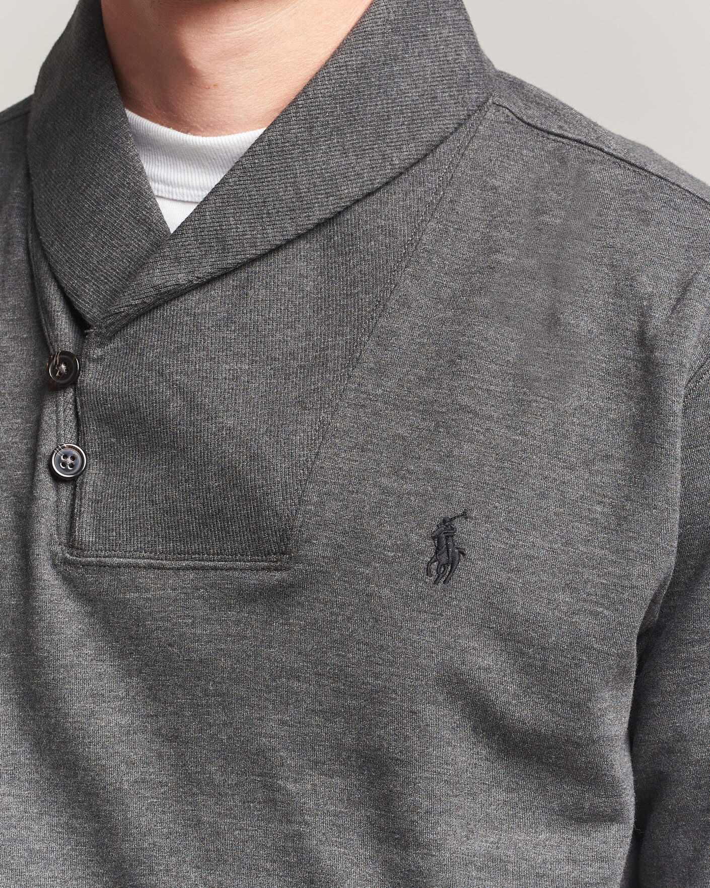 Herre | Gensere | Polo Ralph Lauren | Double Knitted Shawl Collar Sweater Windsor Heather