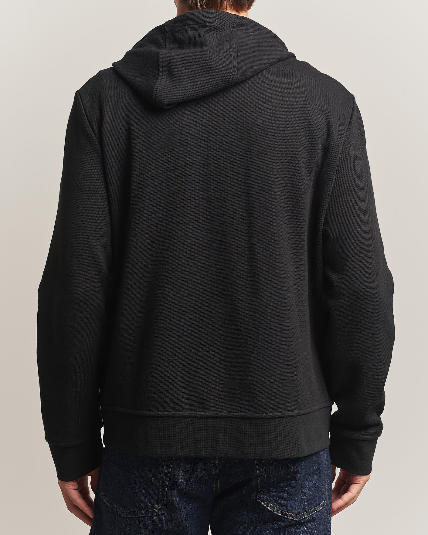 Herre | Gensere | Polo Ralph Lauren | Double Knitted Jaquard Full Zip Hoodie Polo Black