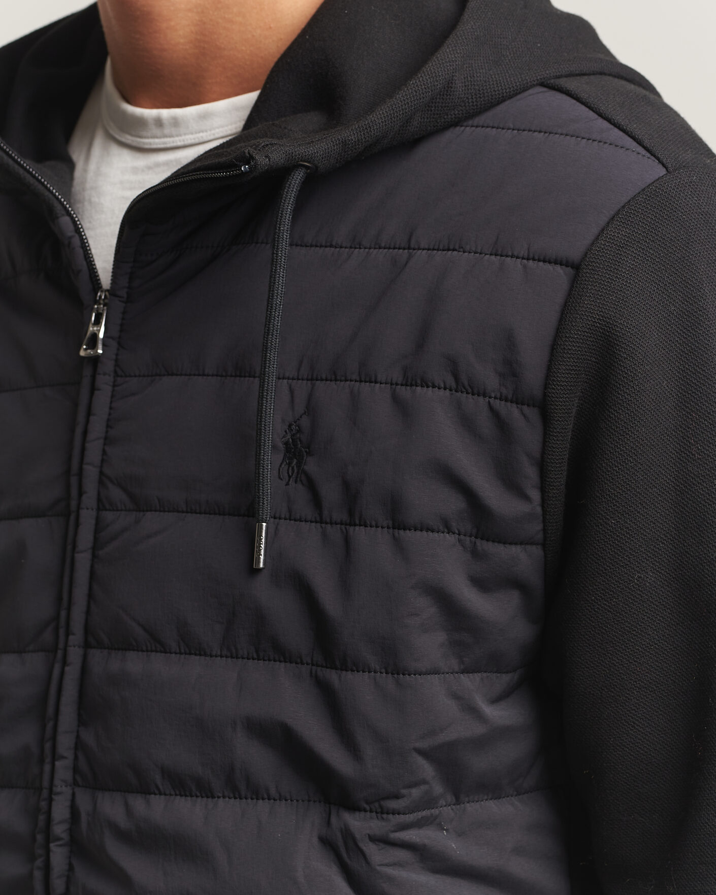 Herre | Gensere | Polo Ralph Lauren | Double Knitted Jaquard Full Zip Hoodie Polo Black