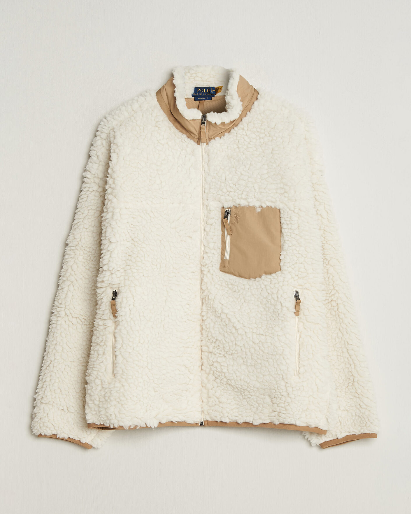 Herre | Gensere | Polo Ralph Lauren | Shaggy Hi Pile Full Zip Clubhouse Cream